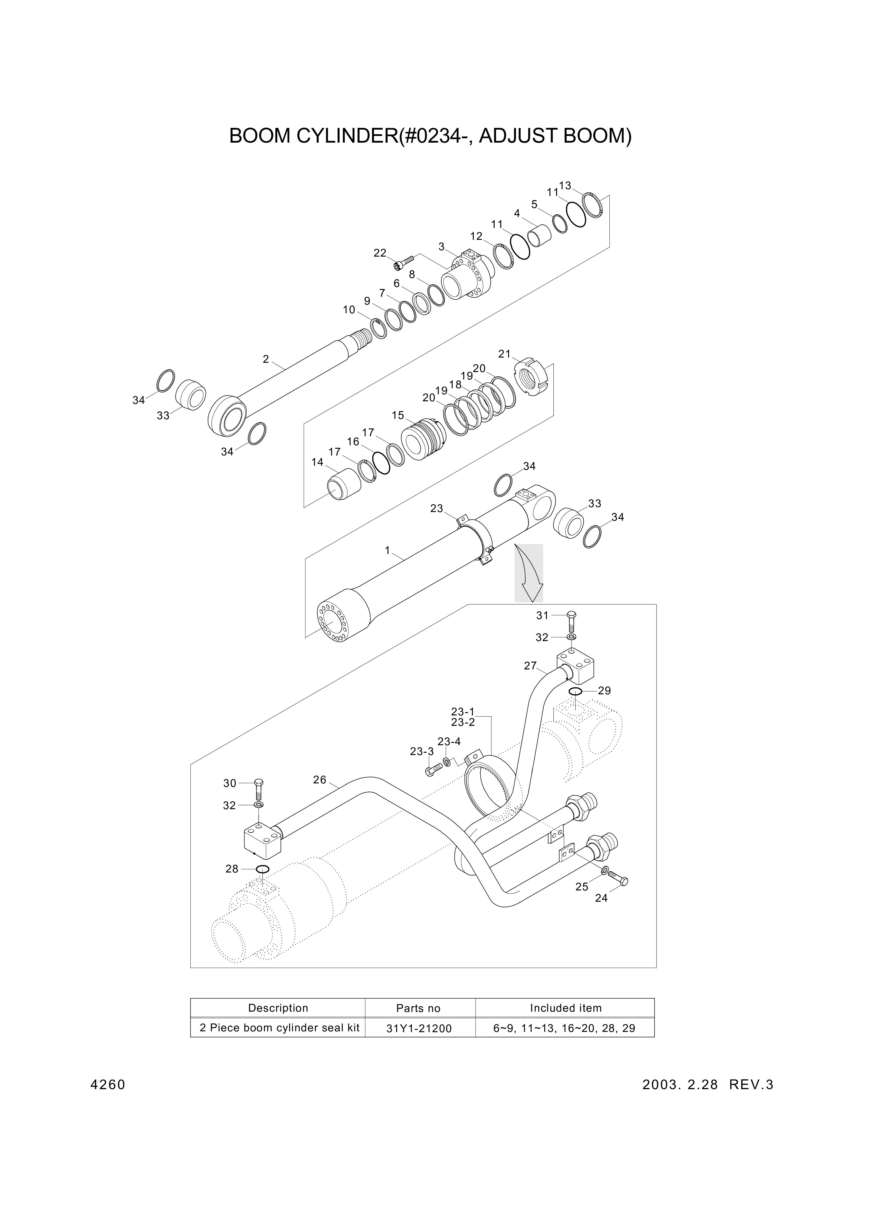 drawing for Hyundai Construction Equipment S015-080402 - BOLT-HEX (figure 3)