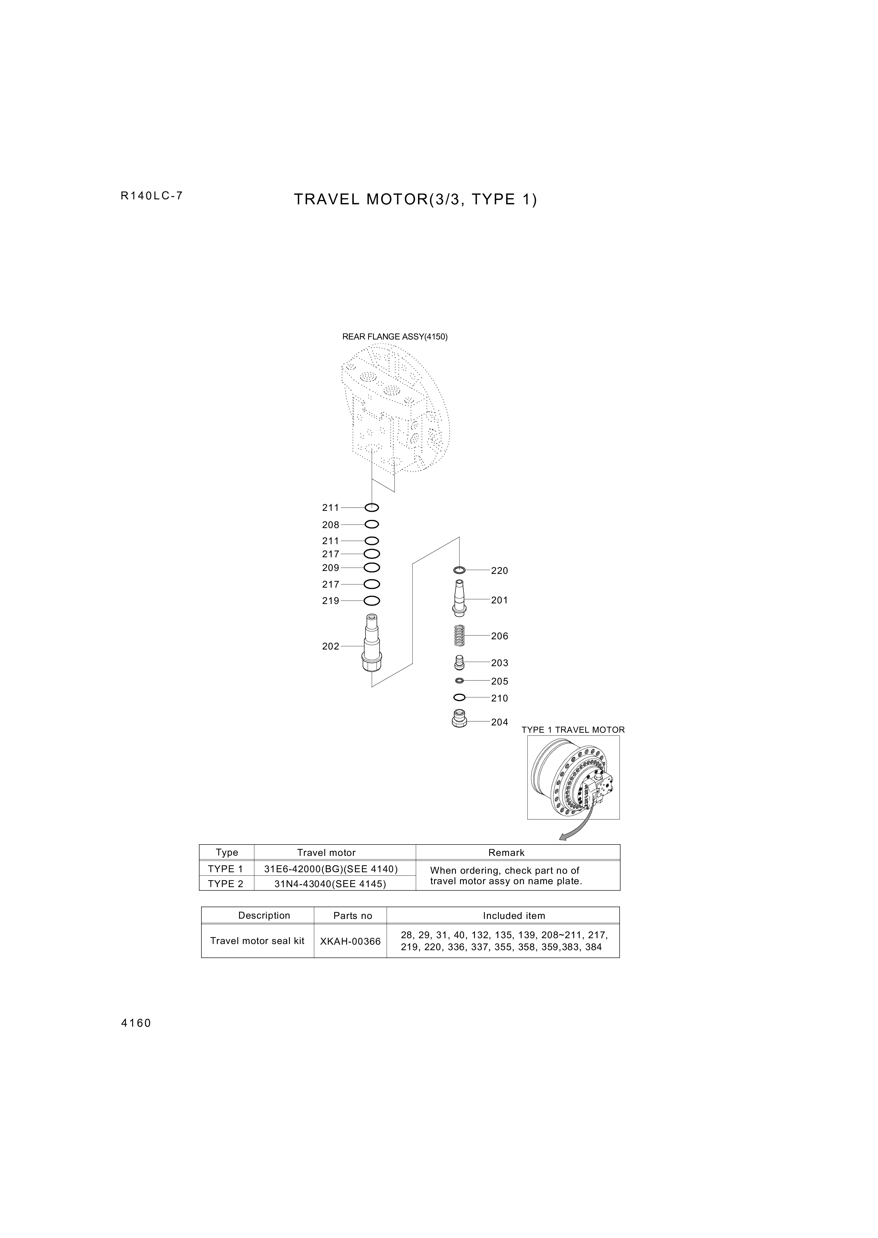 drawing for Hyundai Construction Equipment XKAH-00322 - MOTOR UNIT-TRAVEL (figure 3)