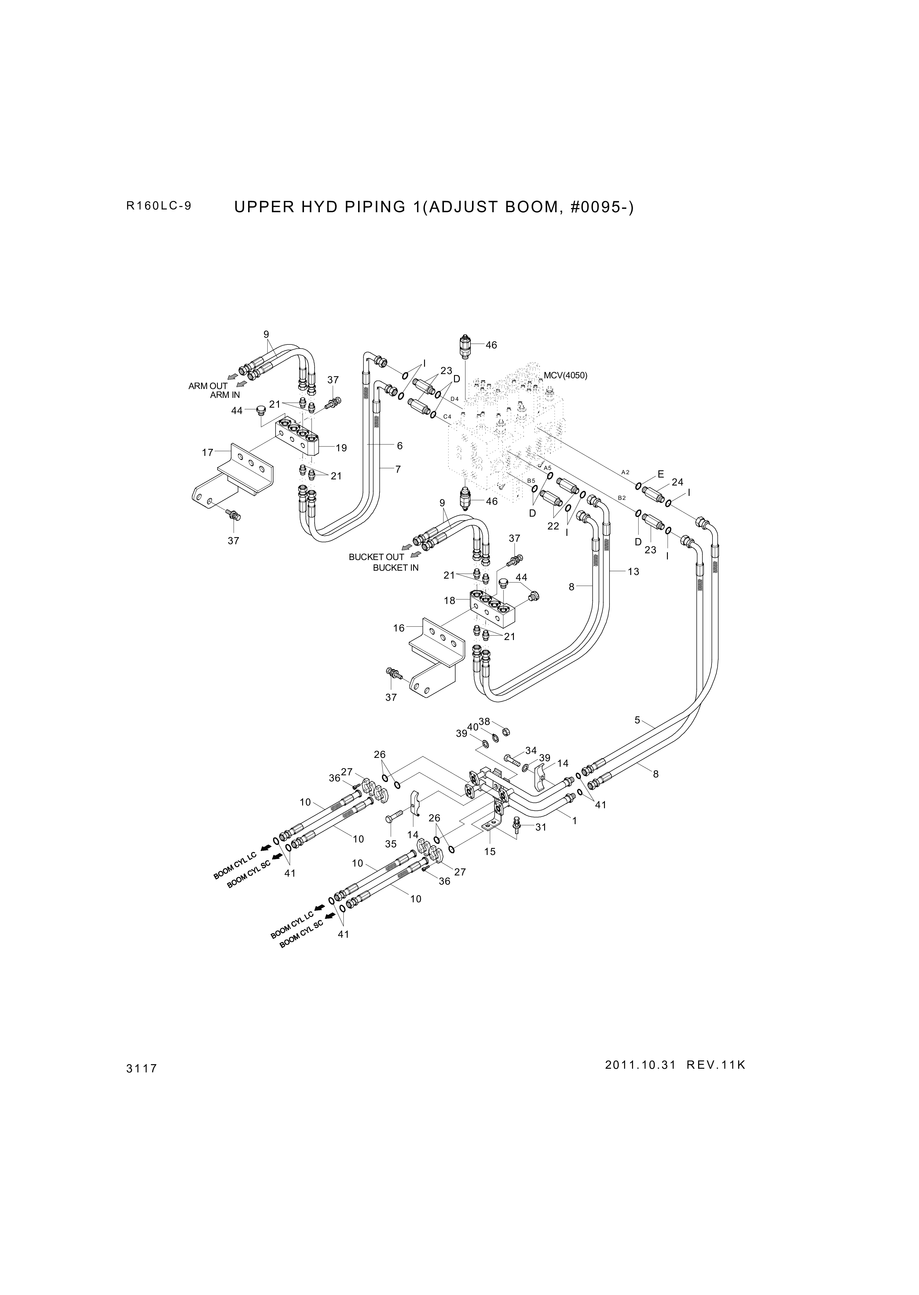 drawing for Hyundai Construction Equipment P930-128018 - HOSE ASSY-ORFS&THD (figure 1)