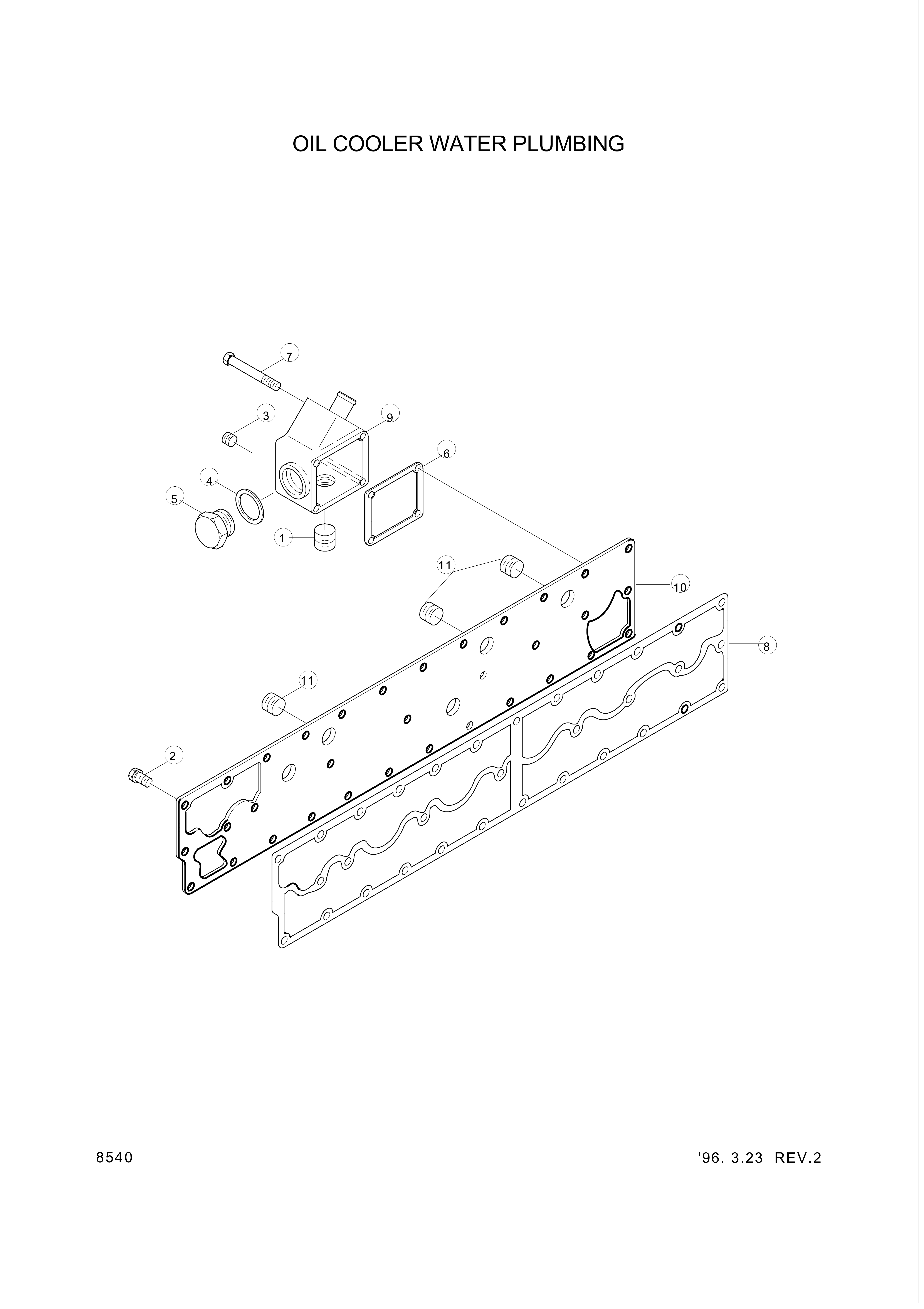 drawing for Hyundai Construction Equipment YUBP-06439 - PLATE (figure 1)