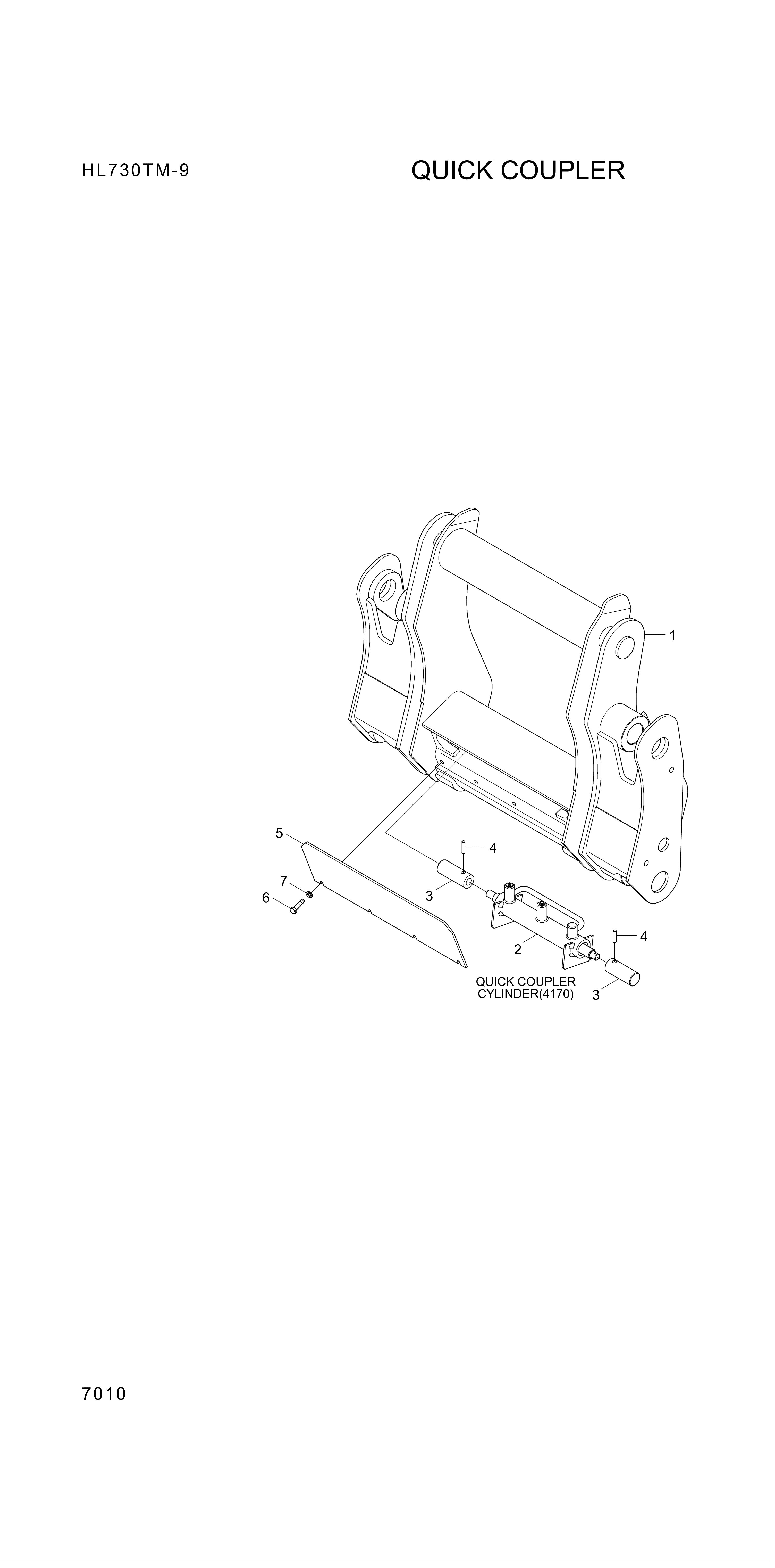 drawing for Hyundai Construction Equipment 61LP-90020-P - QUICK COUPLER WA