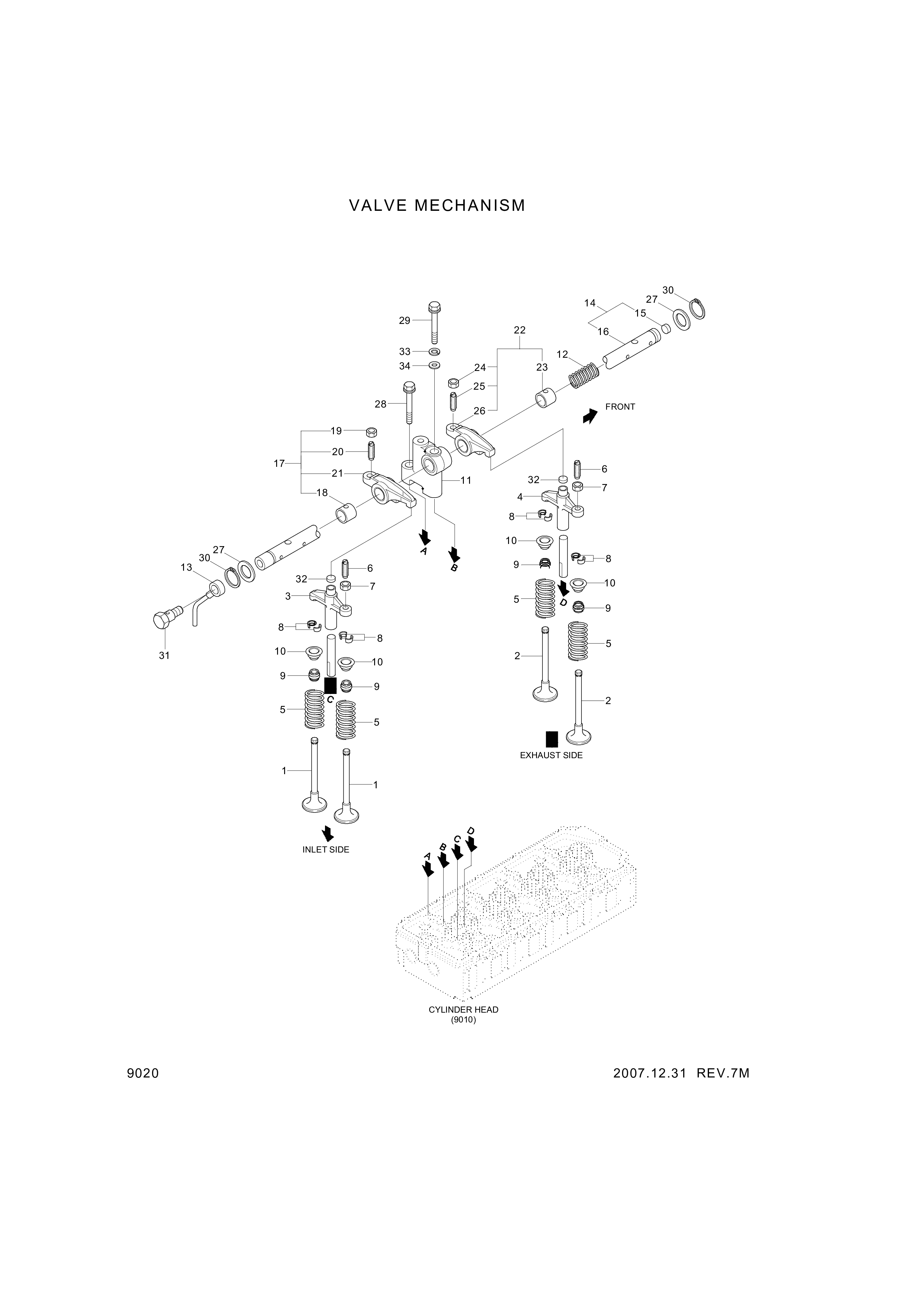 drawing for Hyundai Construction Equipment 32F04-00900 - SEAL-VALVE STEM (figure 3)