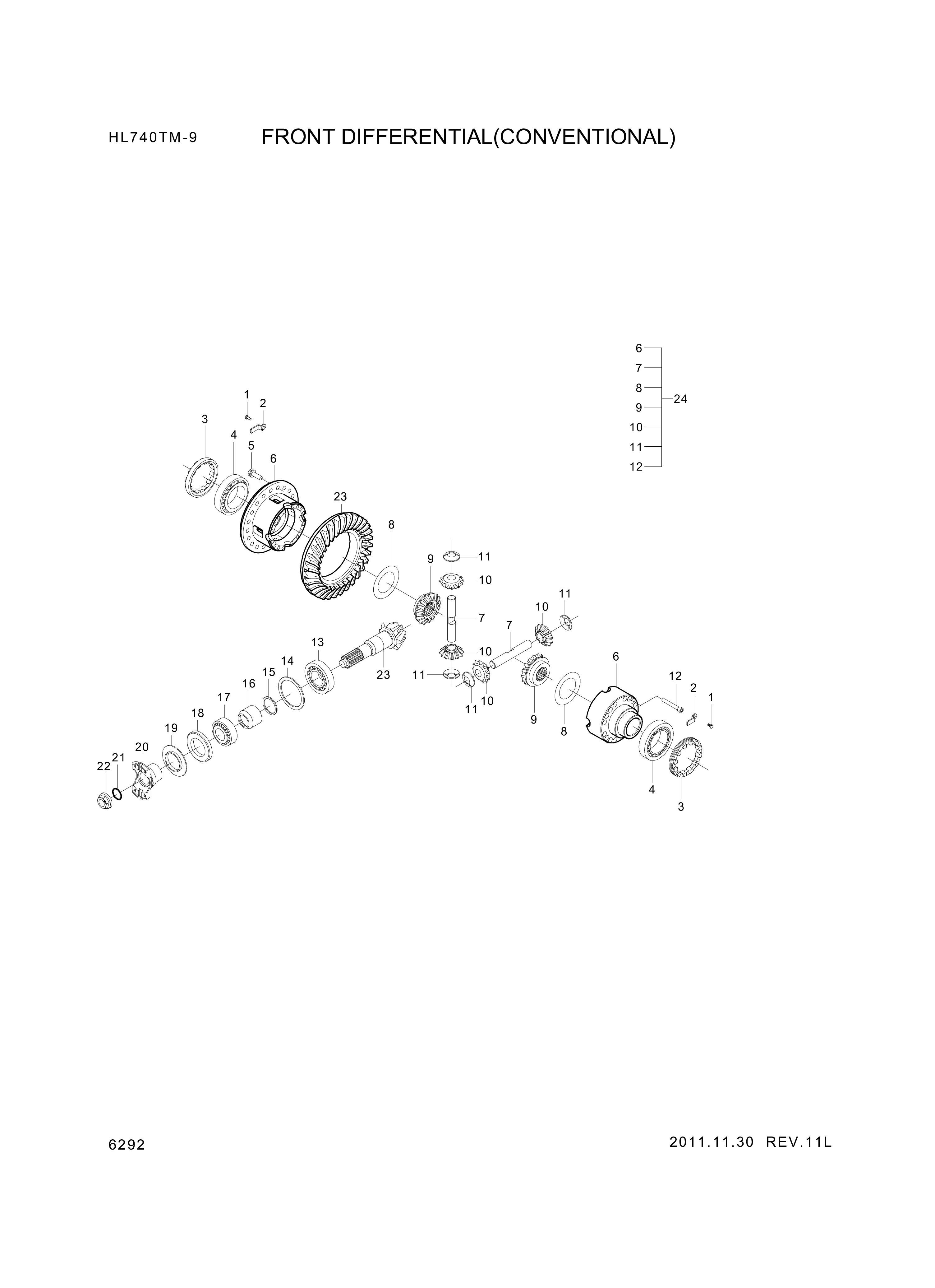 drawing for Hyundai Construction Equipment 734.04.073.01 - FLANGE (figure 5)