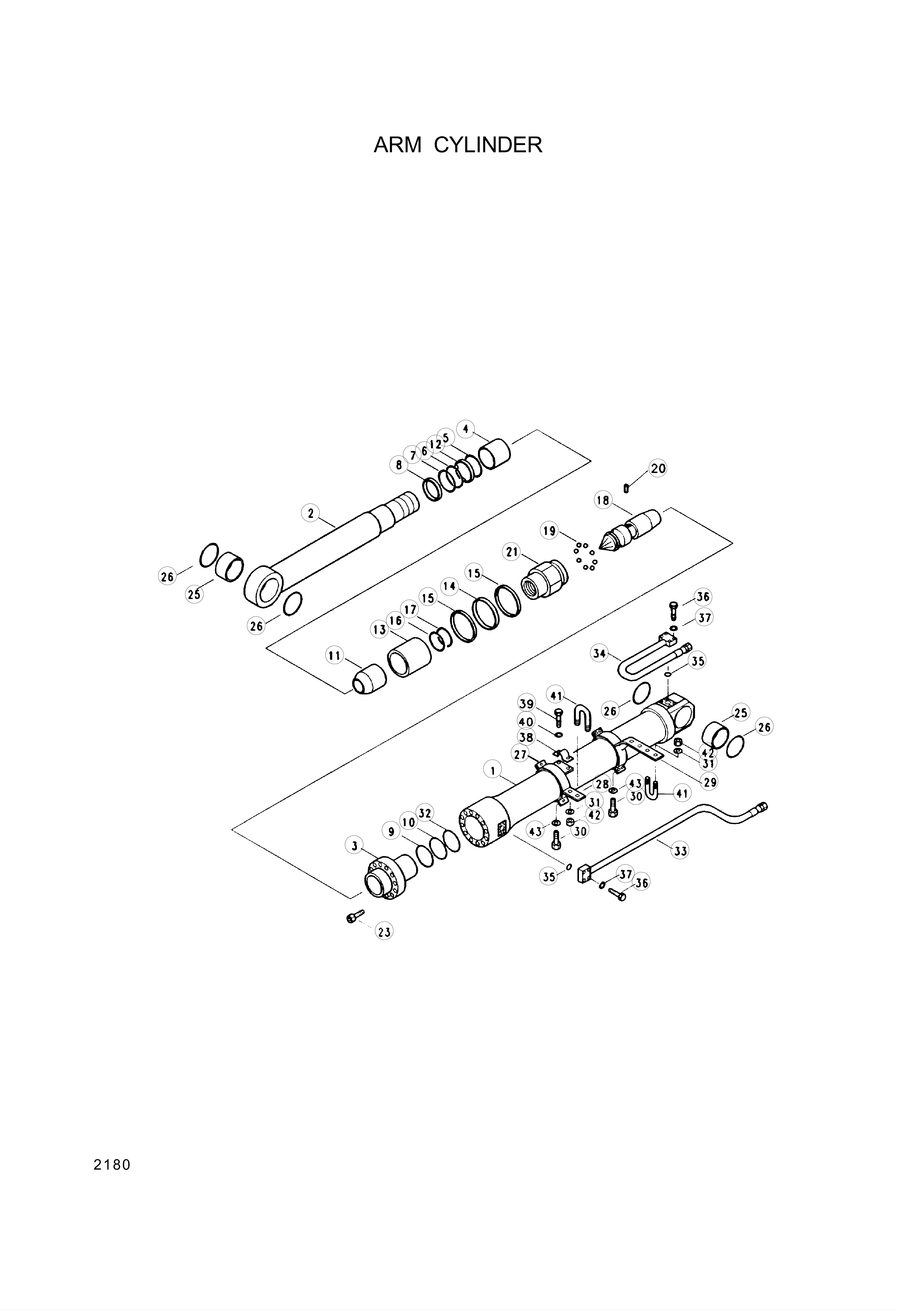 drawing for Hyundai Construction Equipment 31YC-11020 - BUSHING-PIN
