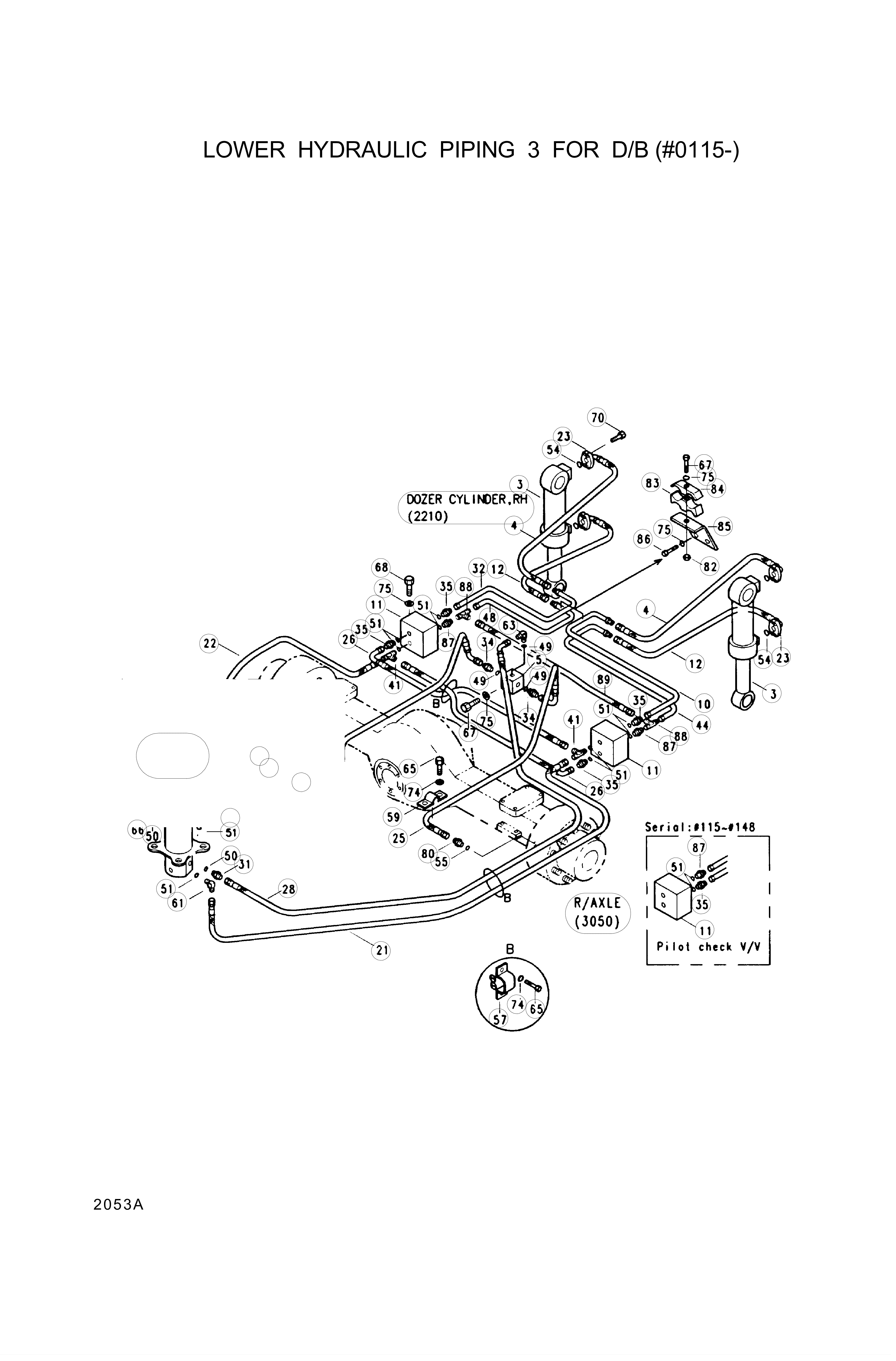 drawing for Hyundai Construction Equipment E331-1010 - CYL. ASSY-DOZER