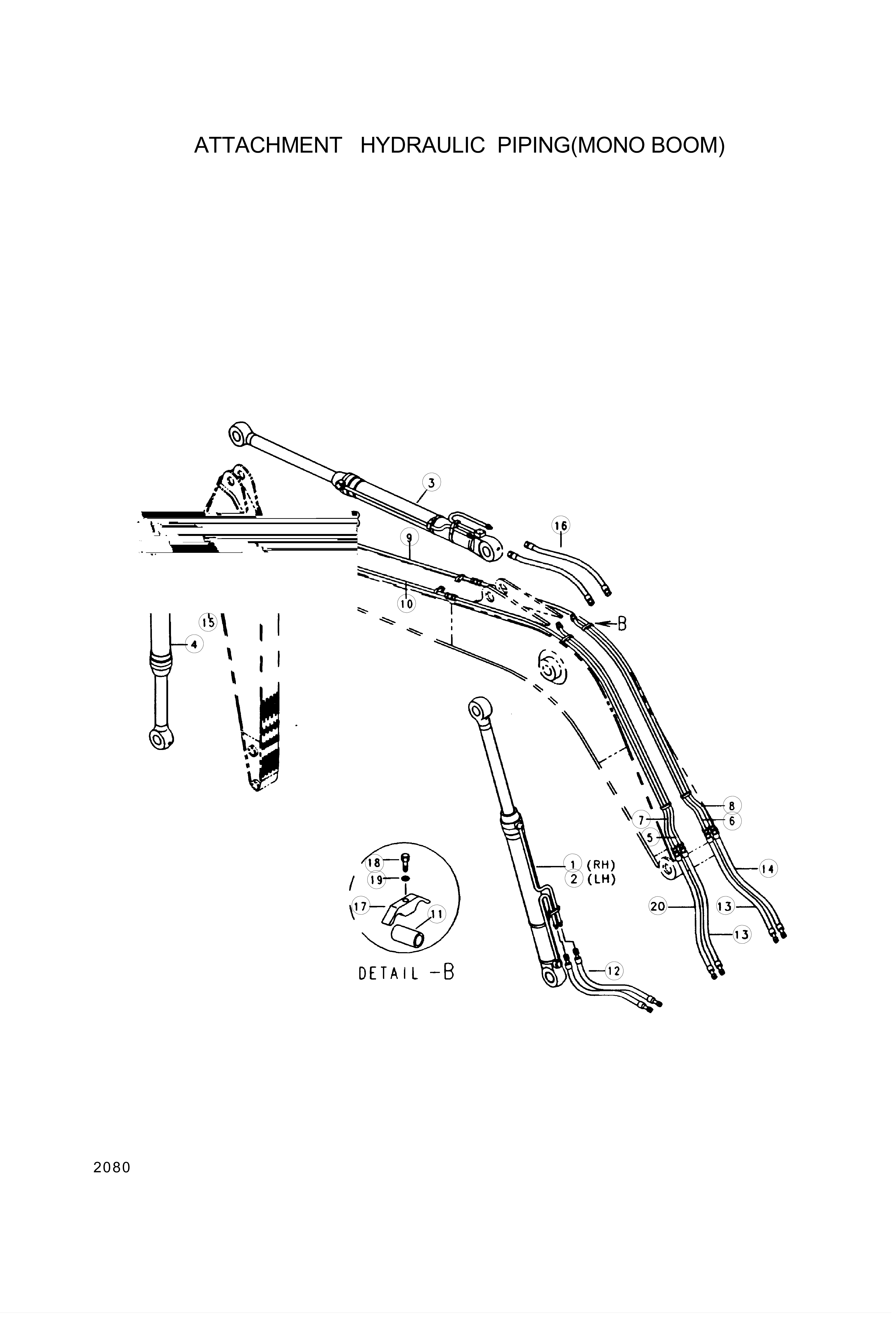 drawing for Hyundai Construction Equipment 707-01-10140 - BUCKET CYL ASSY