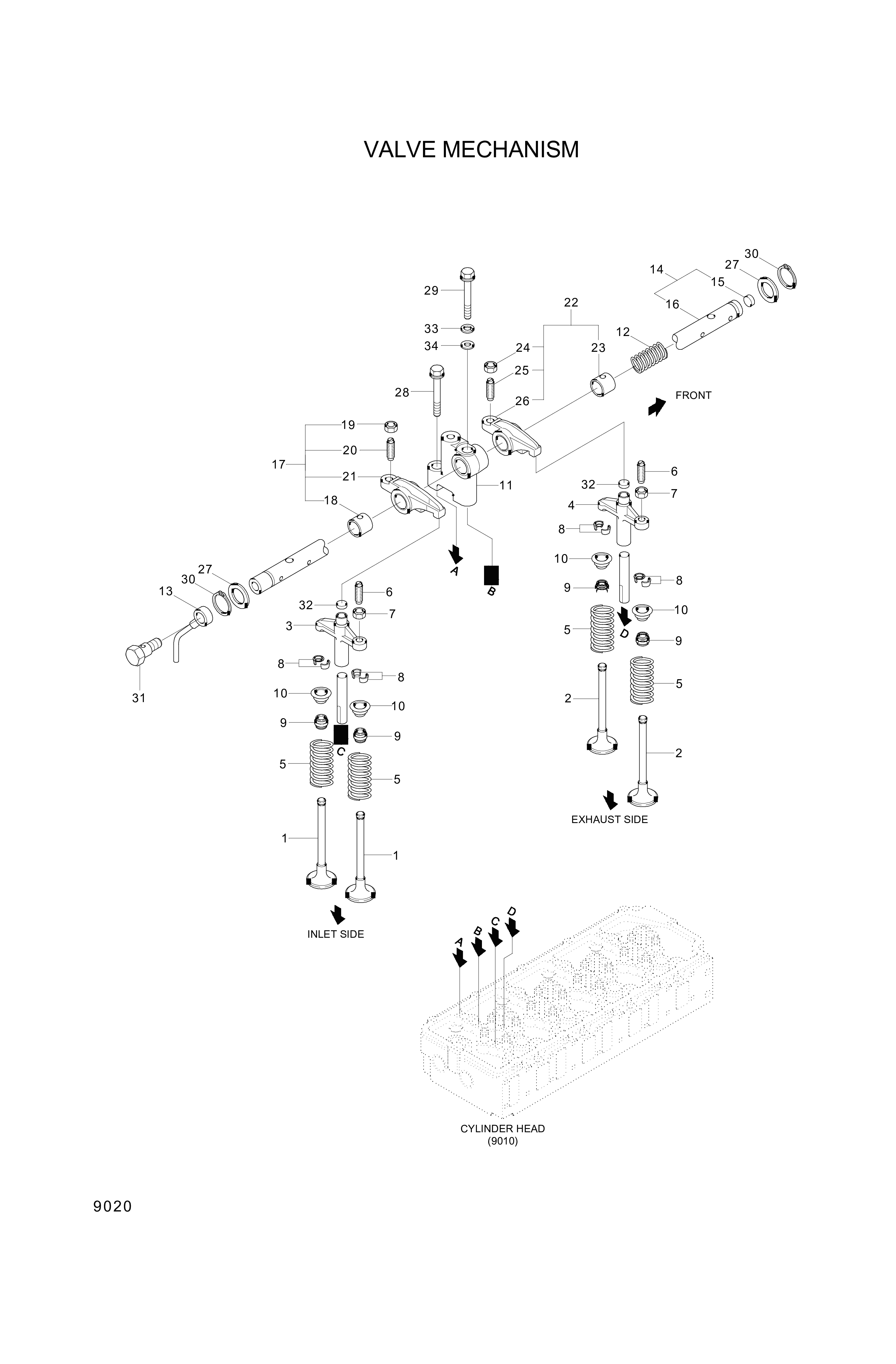 drawing for Hyundai Construction Equipment 32F04-00900 - SEAL-VALVE STEM (figure 4)