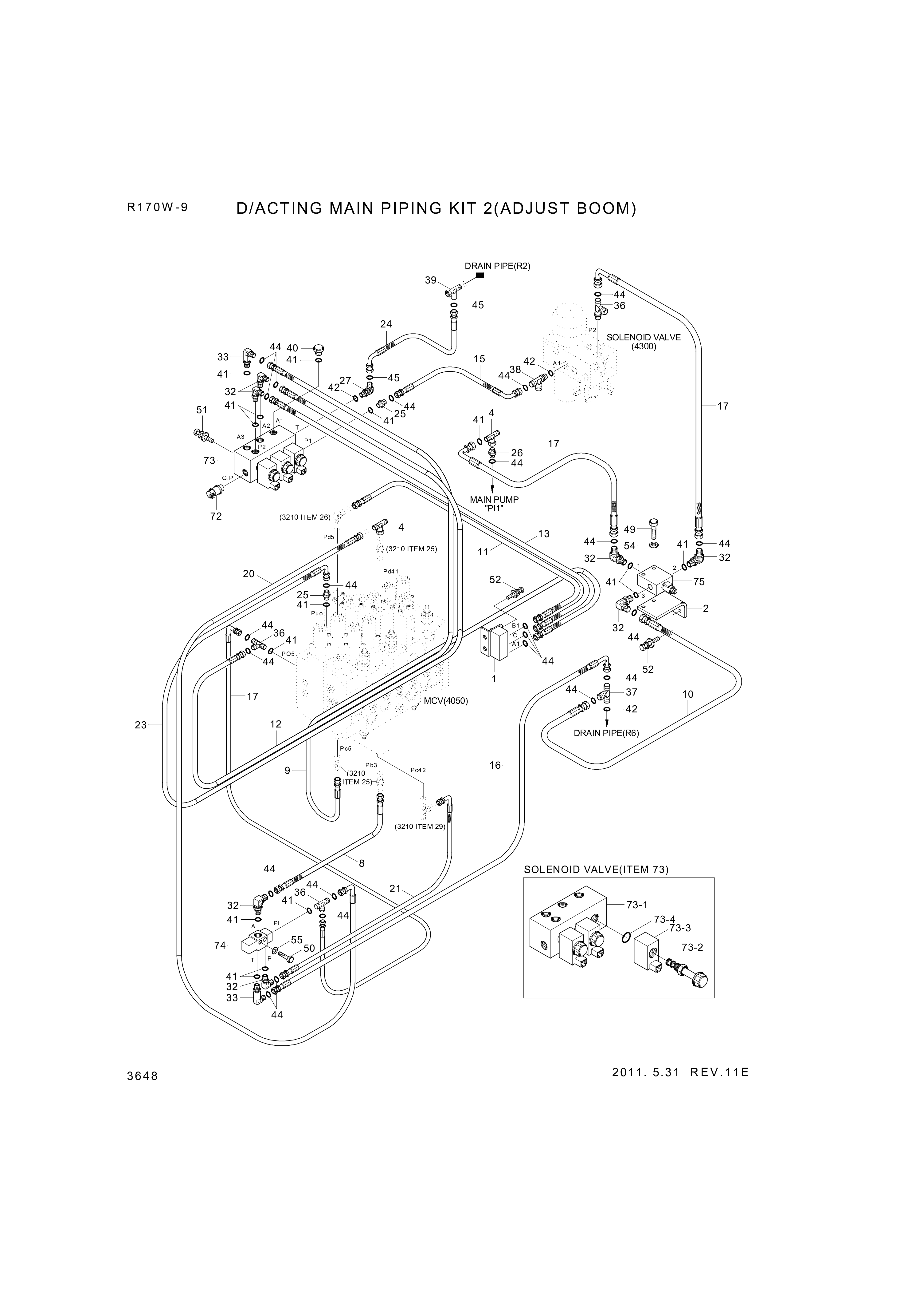 drawing for Hyundai Construction Equipment P930-062039 - HOSE ASSY-ORFS&THD (figure 3)