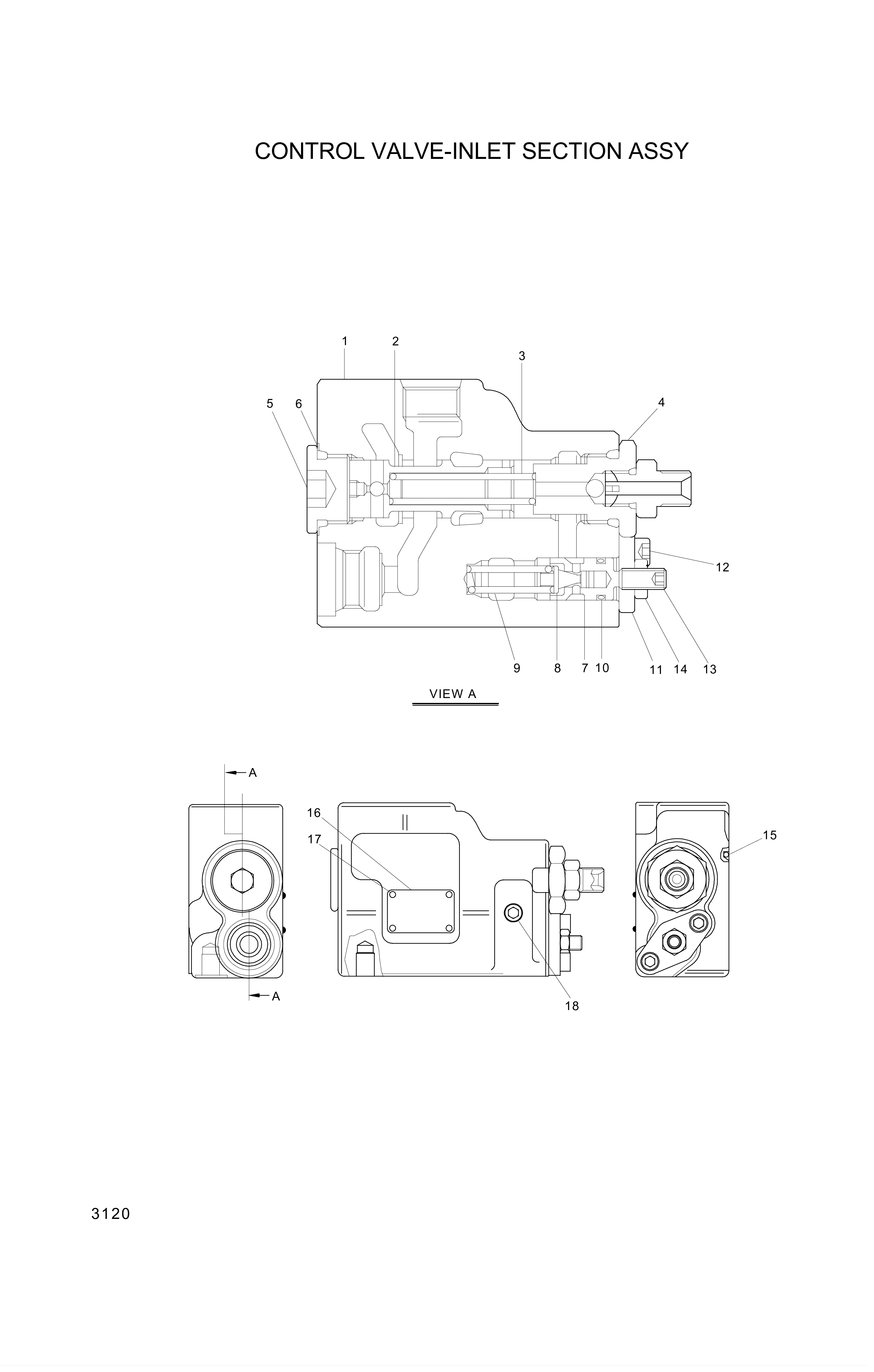 drawing for Hyundai Construction Equipment OORBP24 - O-RING, MAIN PUMP (figure 2)