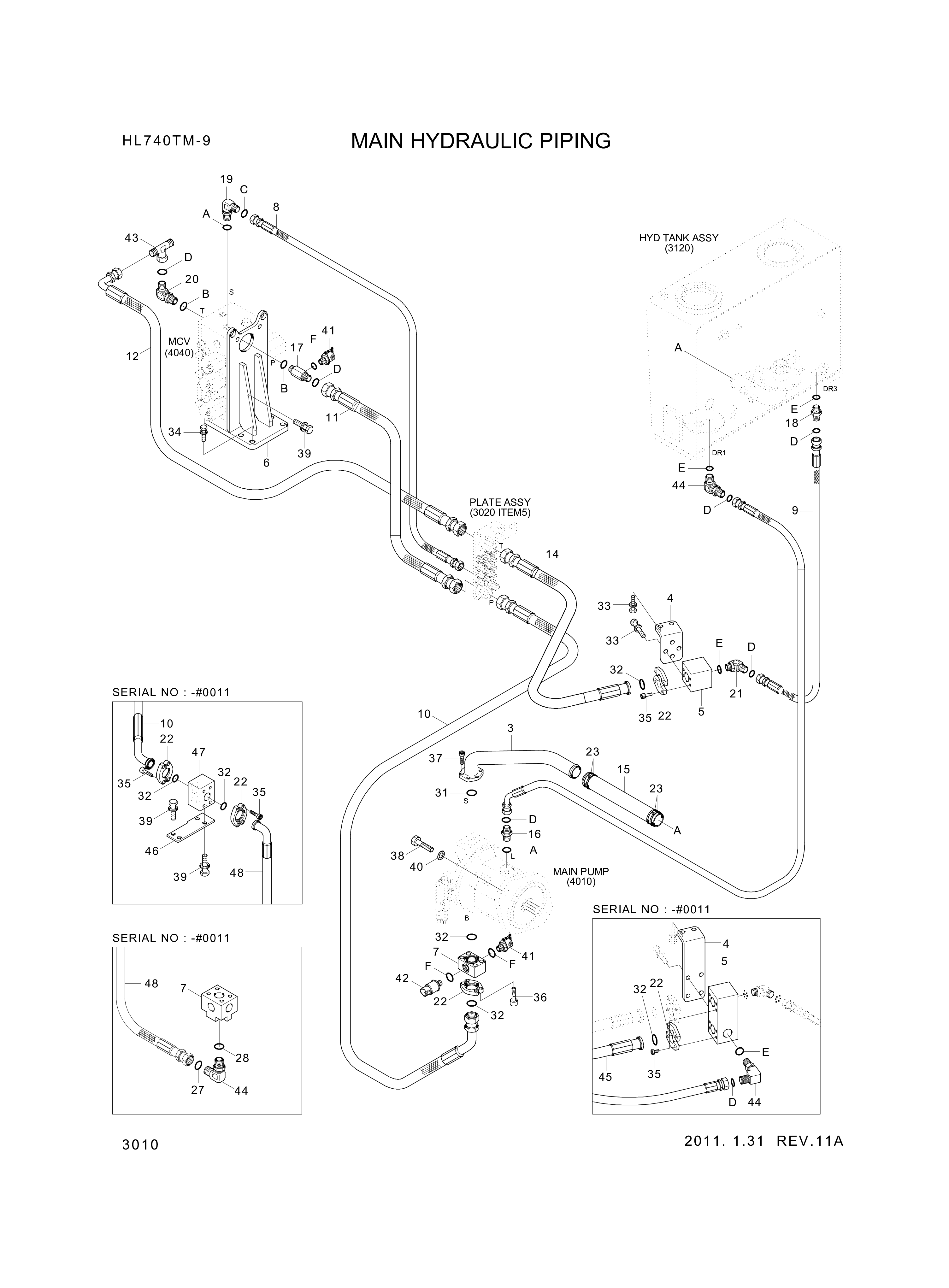 drawing for Hyundai Construction Equipment P940-162313 - HOSE ASSY-ORFS&FLG
