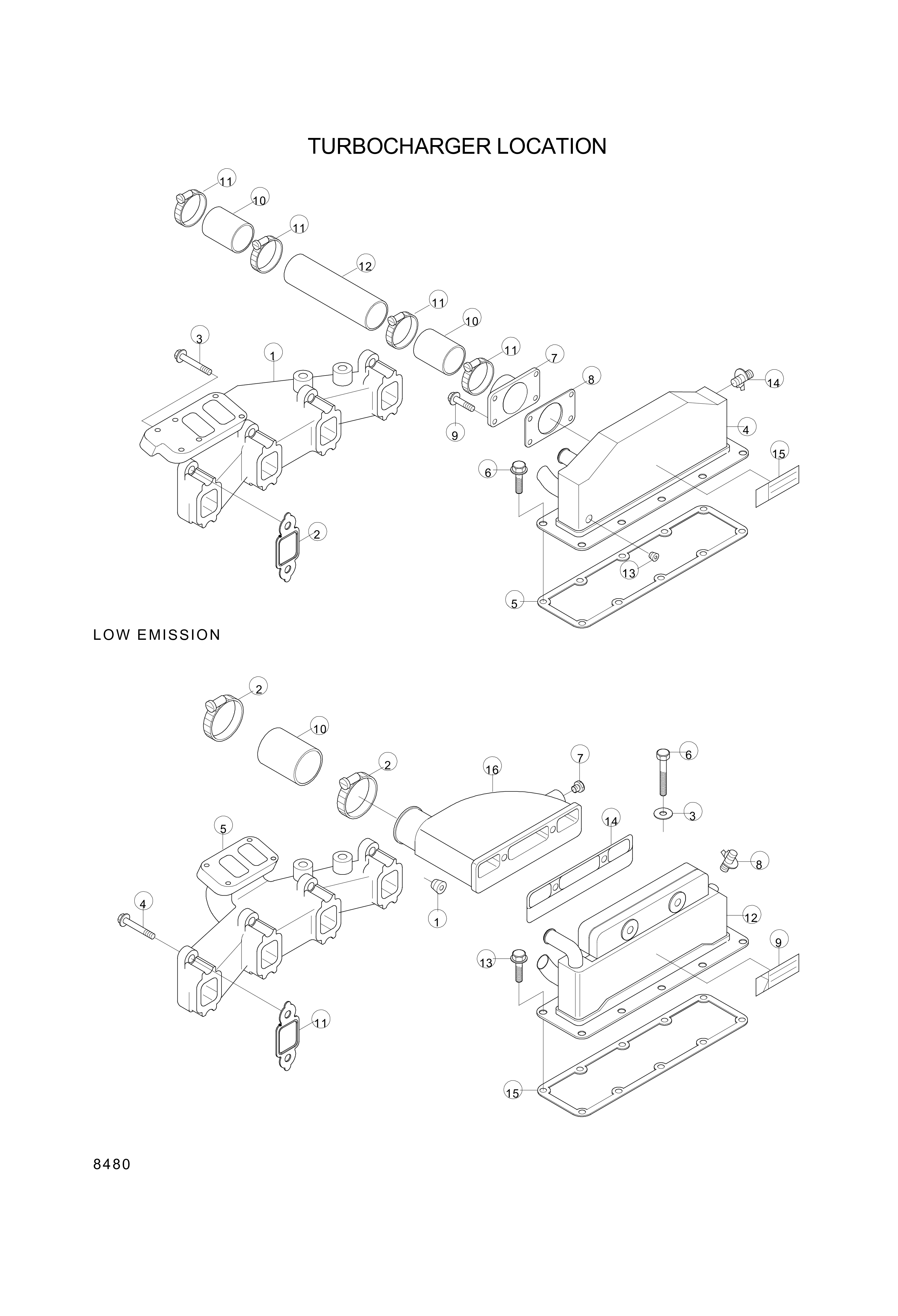 drawing for Hyundai Construction Equipment YUBP-07185 - GASKET (figure 3)