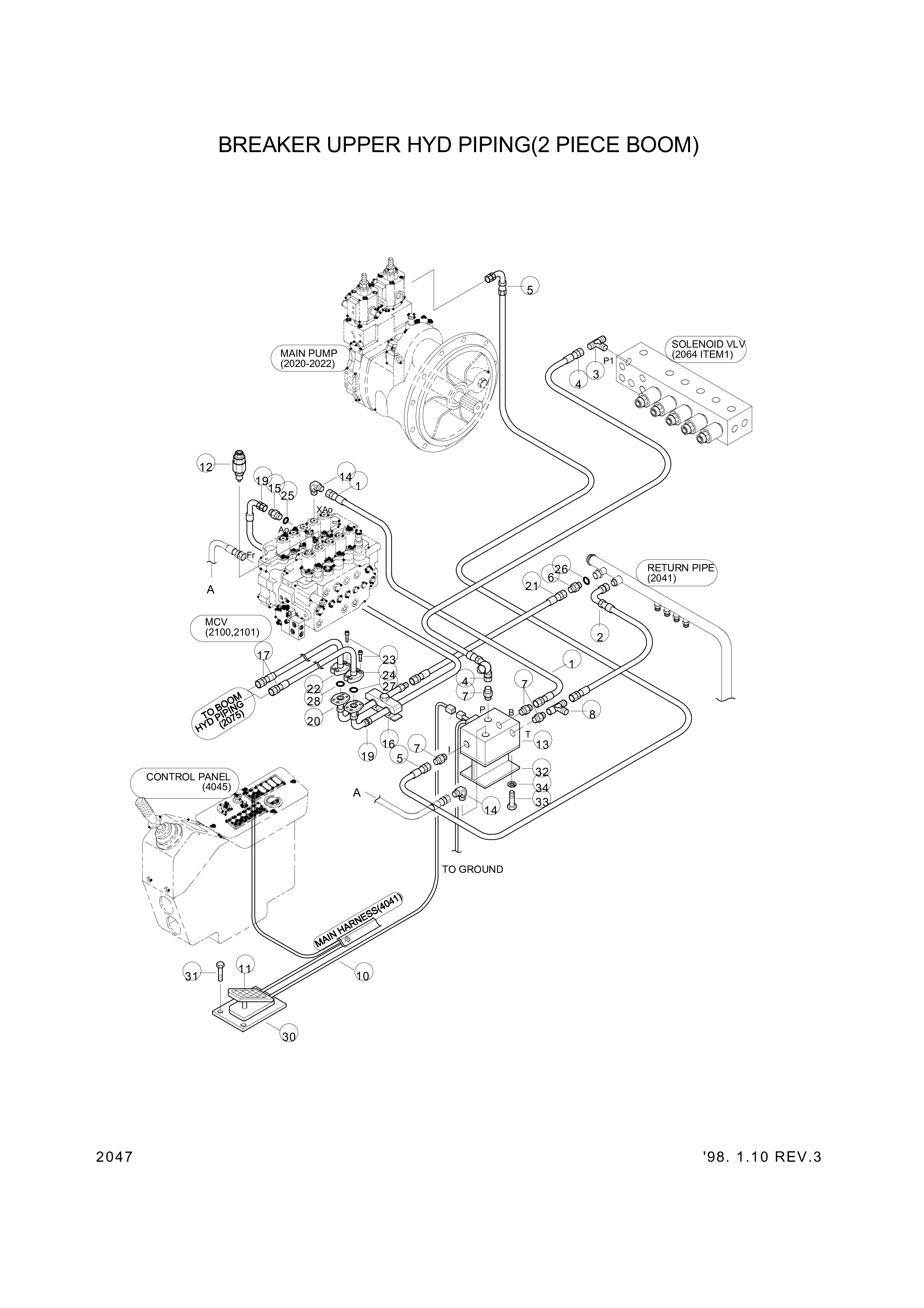 drawing for Hyundai Construction Equipment 3537-171-350K-3 - PORT RELIEF V/V (figure 1)