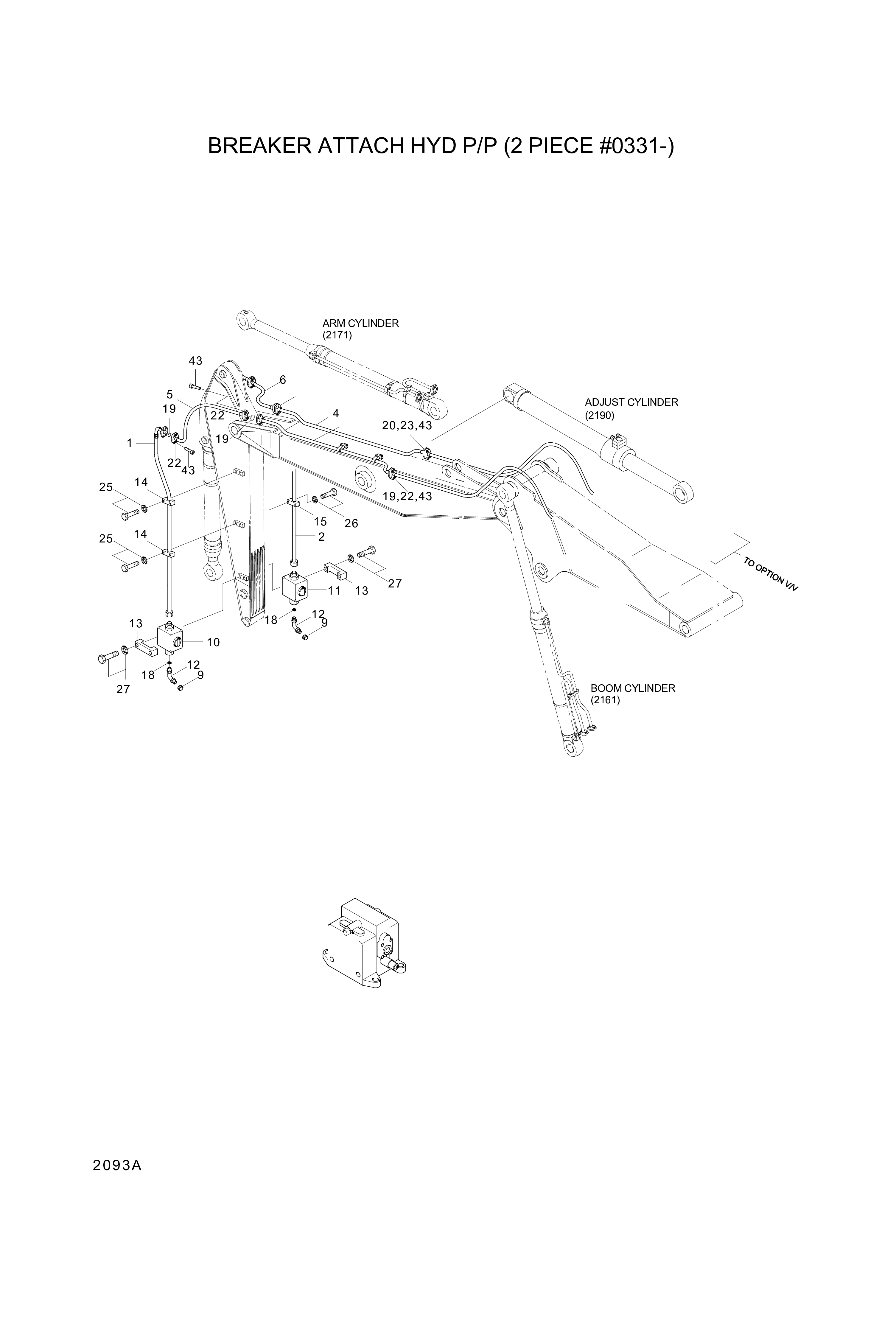 drawing for Hyundai Construction Equipment 35EA-92130 - Stop V/V (figure 1)