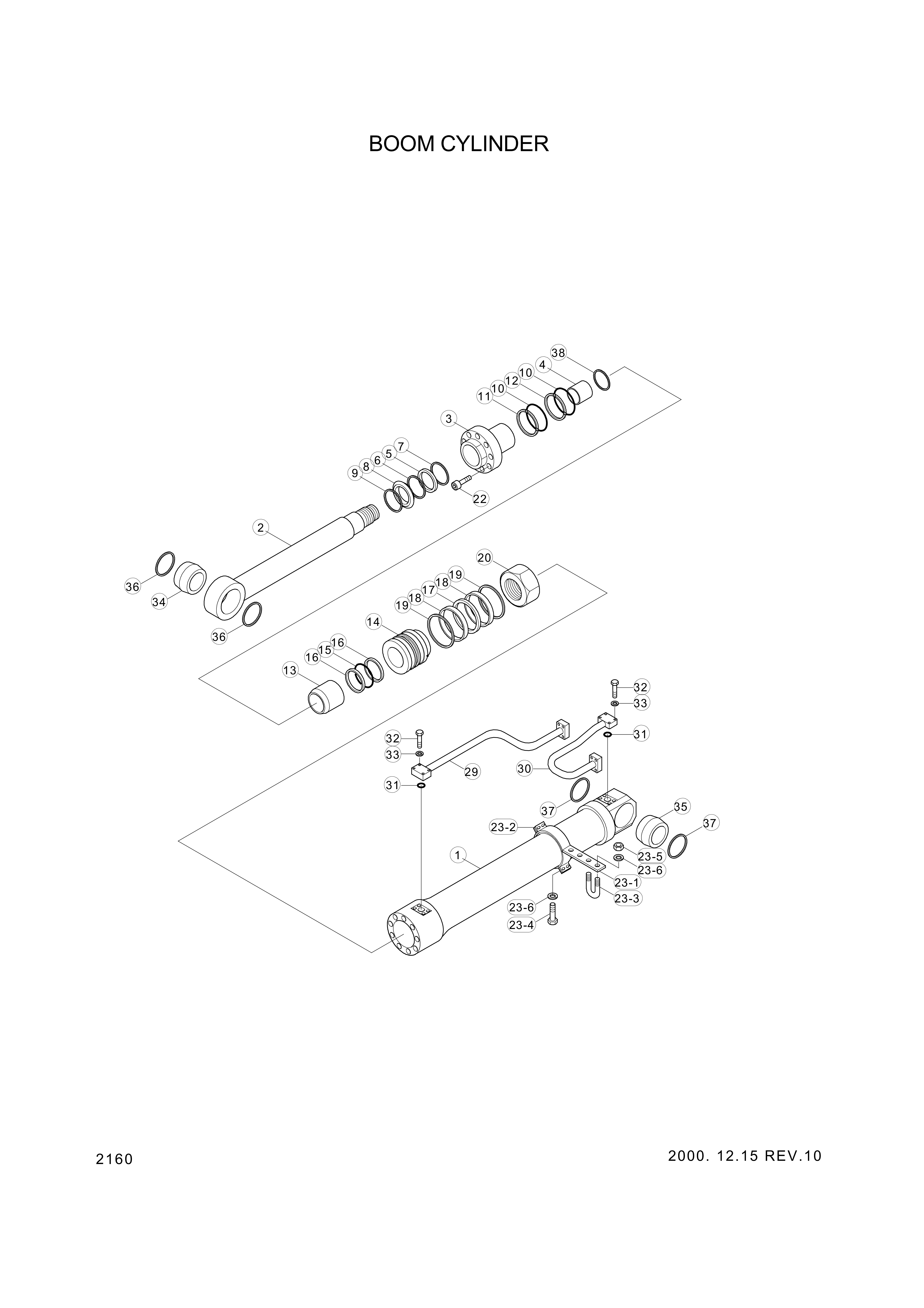 drawing for Hyundai Construction Equipment 31YC-11070 - BUSHING-PIN (figure 1)