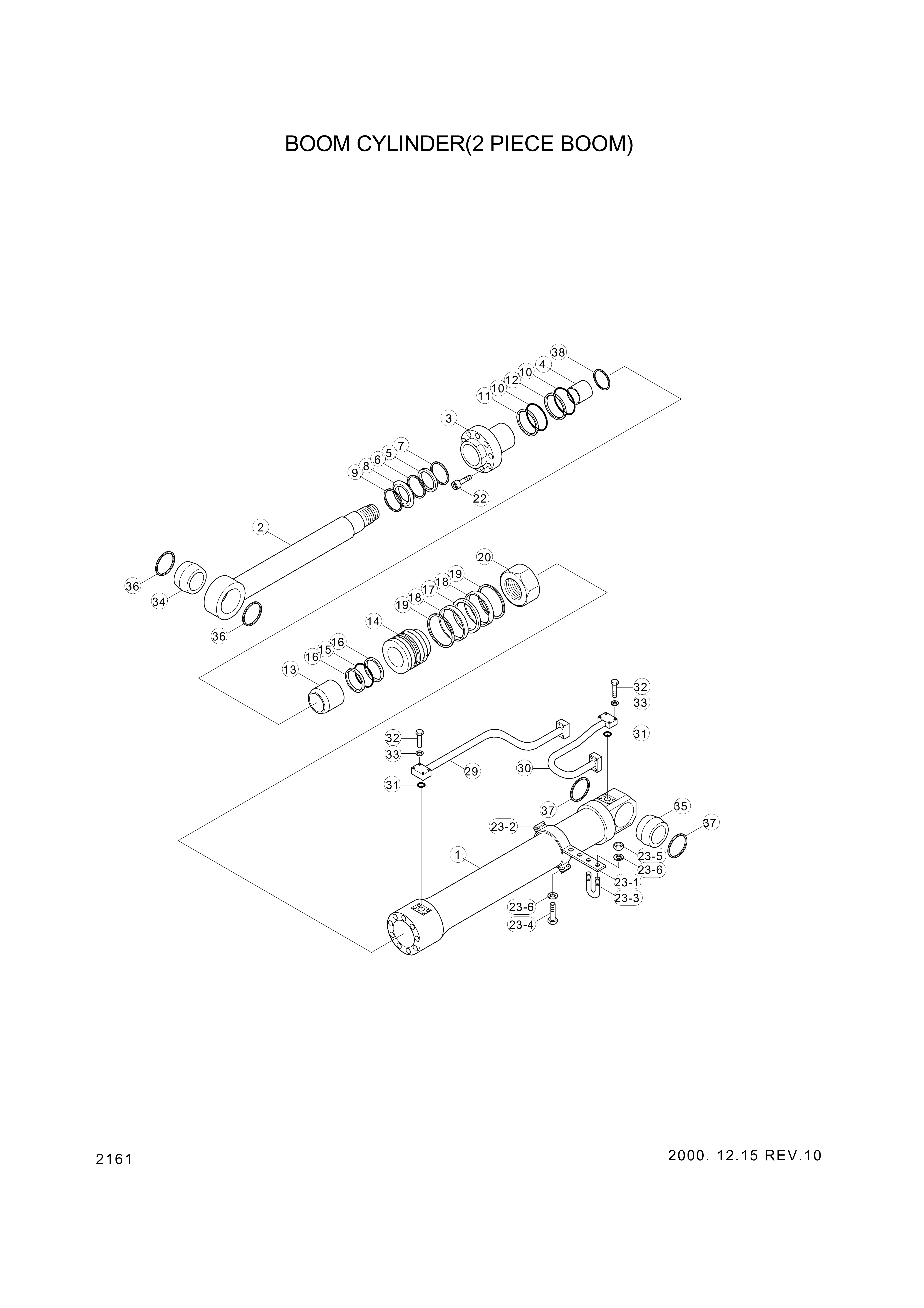 drawing for Hyundai Construction Equipment 31YC-11070 - BUSHING-PIN (figure 2)
