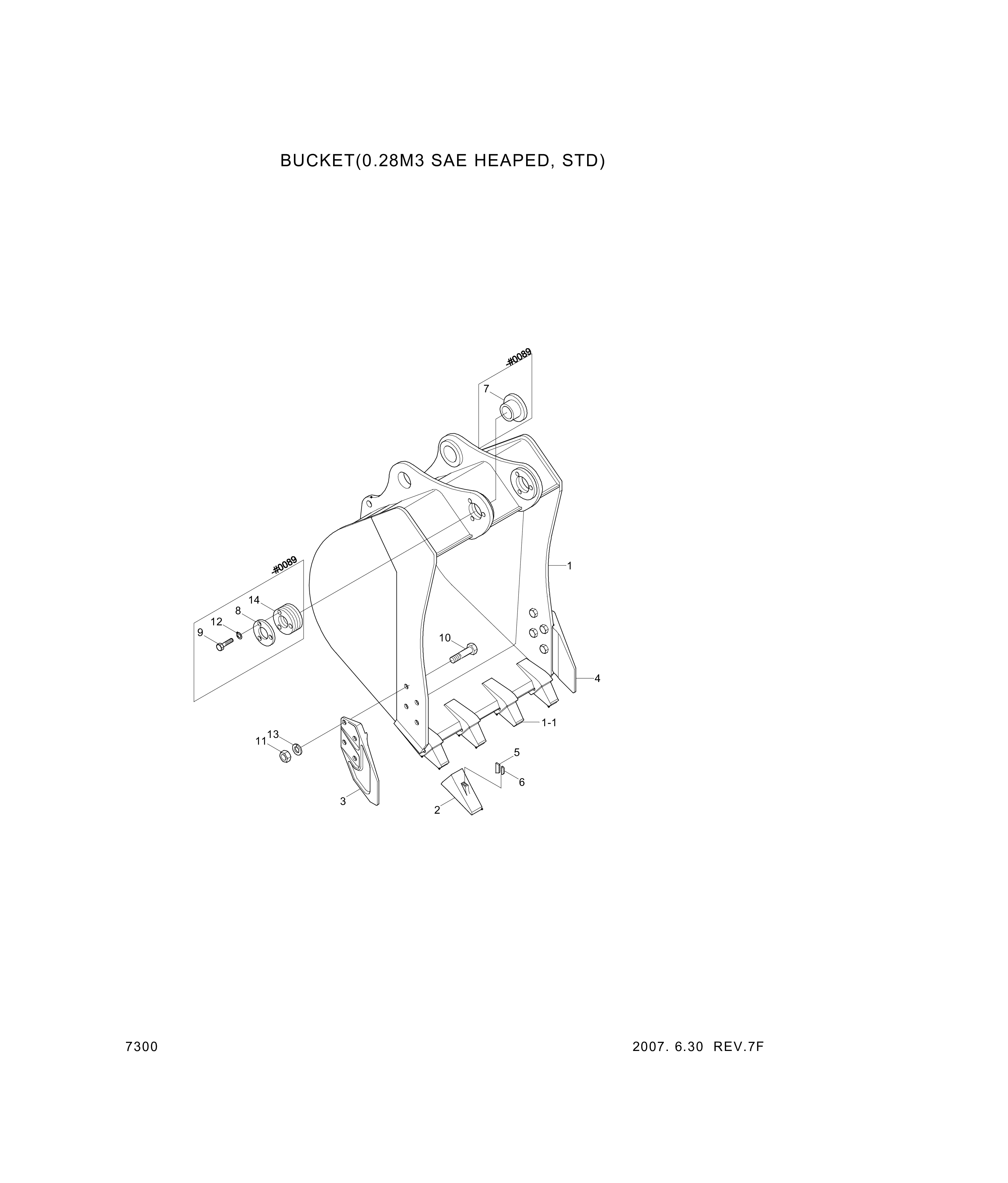 drawing for Hyundai Construction Equipment 61EE-01270 - SIDECUTTER-RH