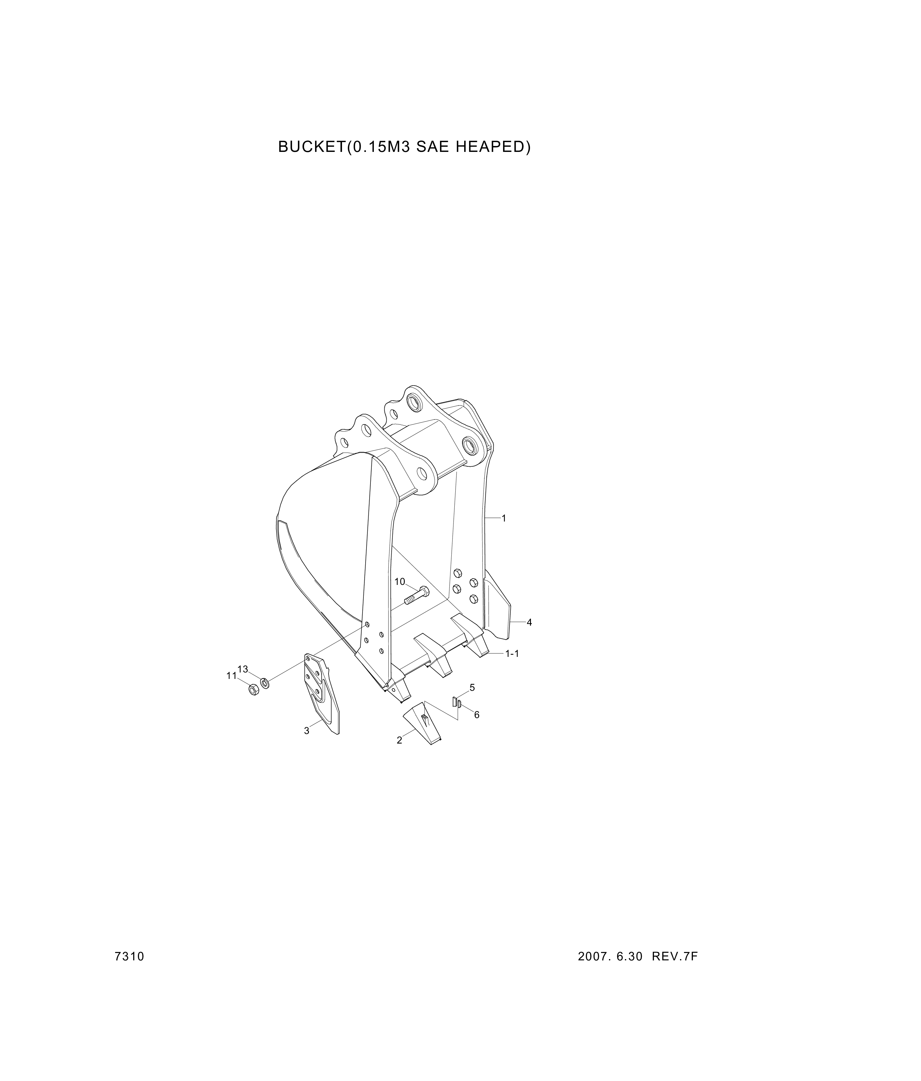 drawing for Hyundai Construction Equipment 61EE-01270 - SIDECUTTER-RH