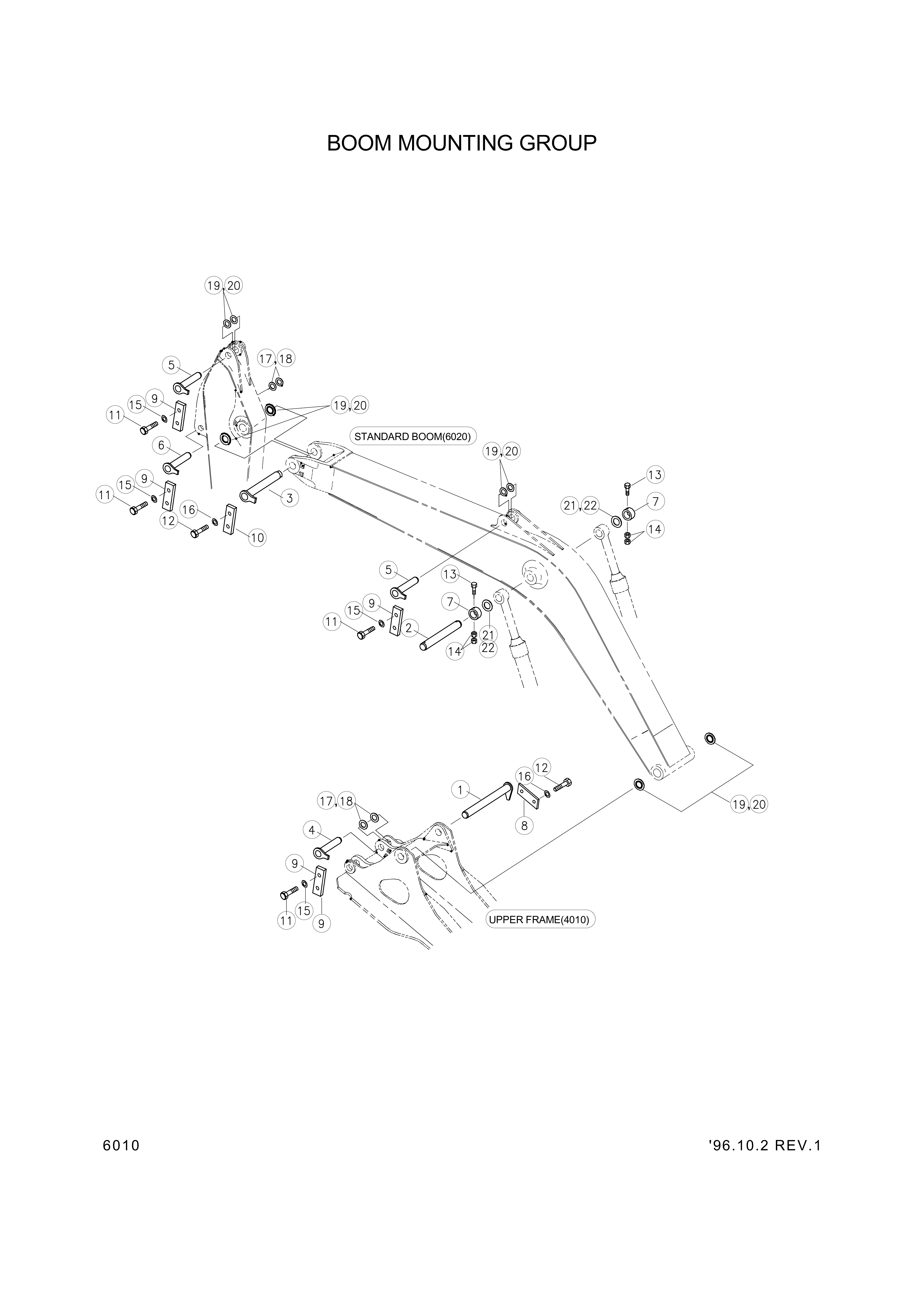 drawing for Hyundai Construction Equipment 61EH-10800 - PIN-STOP