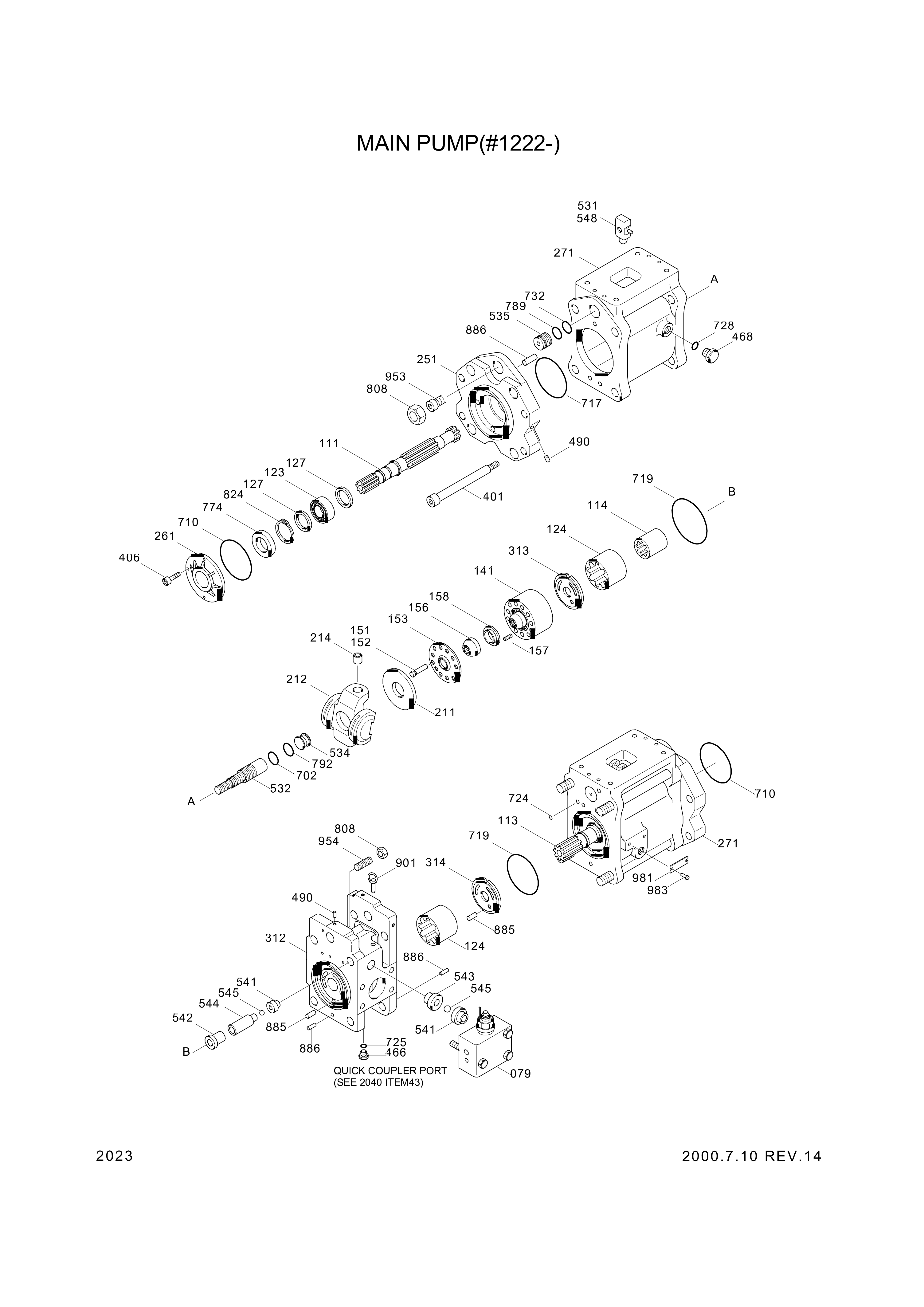 drawing for Hyundai Construction Equipment XKAH-00240 - BLOCK KIT-ROTARY RH (figure 2)
