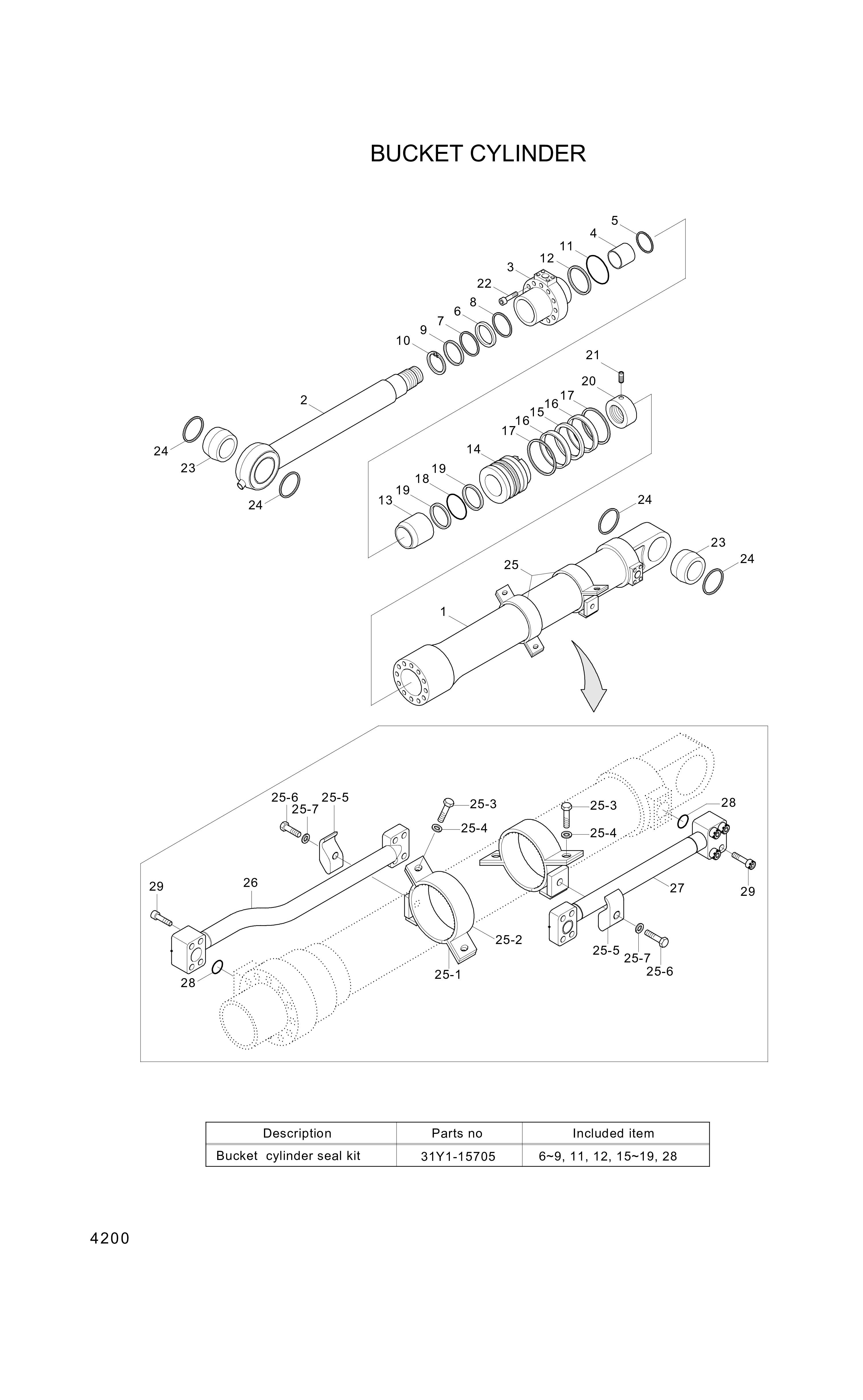 drawing for Hyundai Construction Equipment 331-15 - SEAL-PISTON (figure 5)