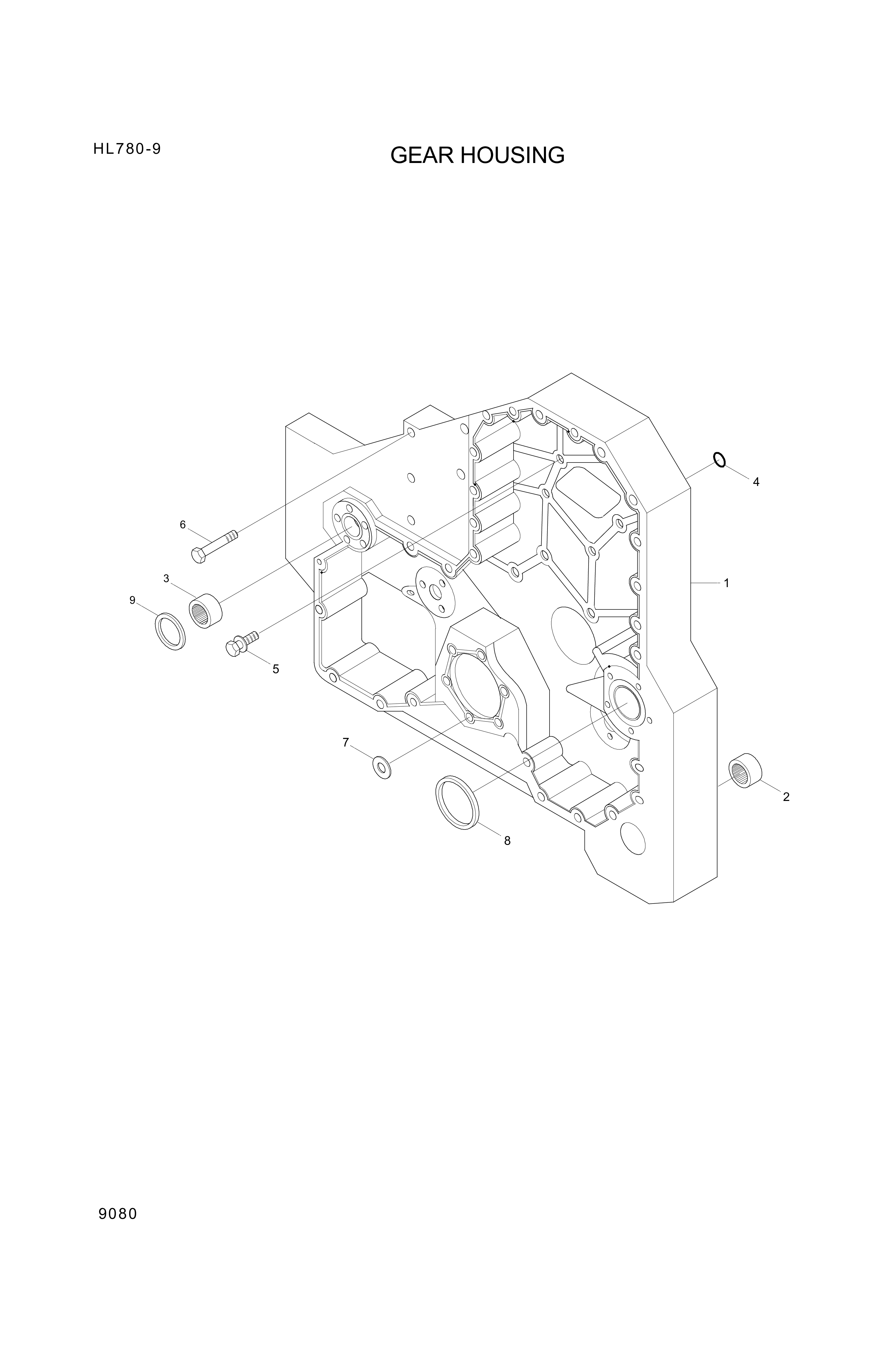 drawing for Hyundai Construction Equipment YUBP-05429 - HOUSING-GEAR (figure 3)