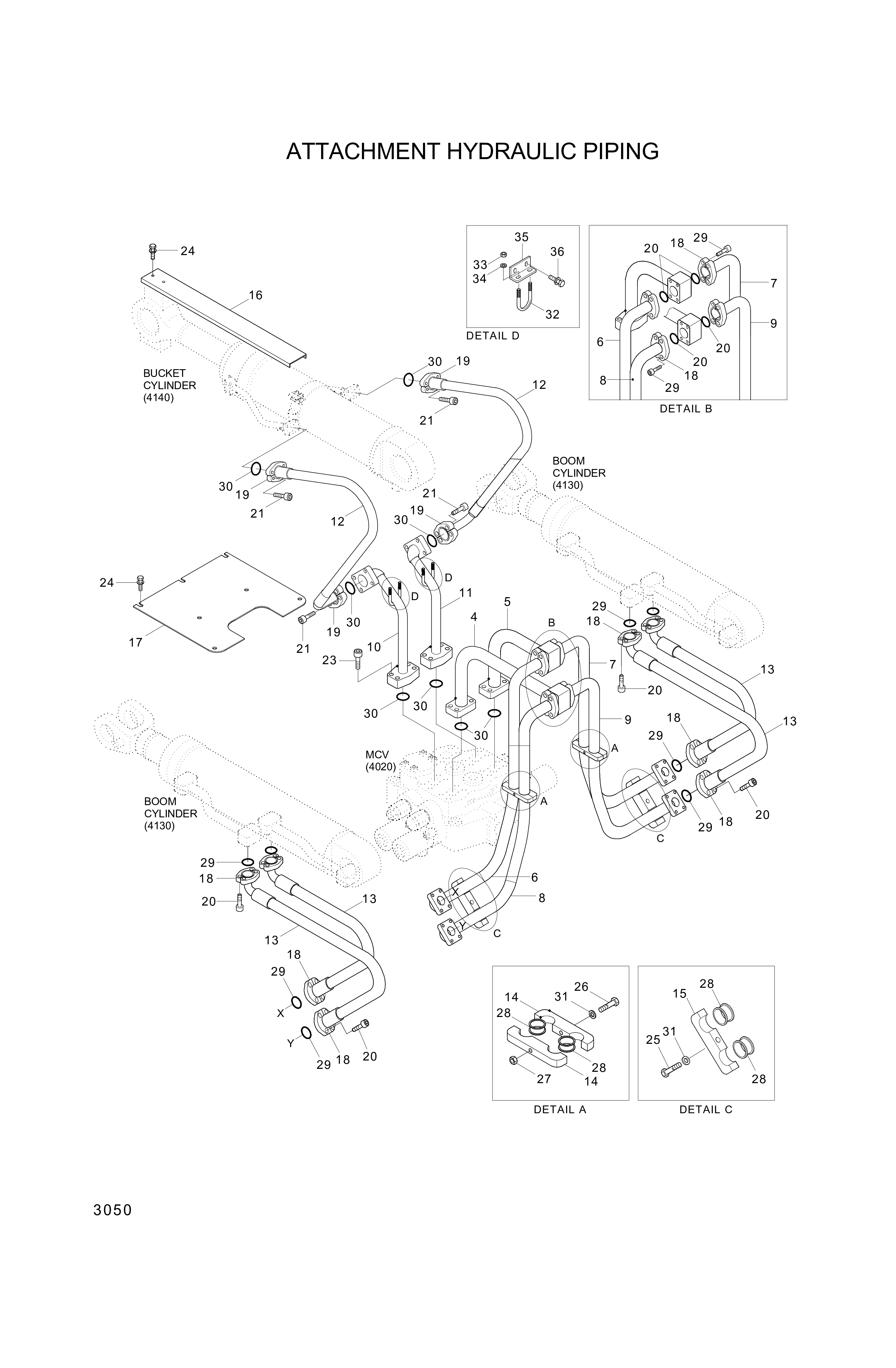 drawing for Hyundai Construction Equipment 34L3-00730 - CLAMP-PIPE (figure 3)