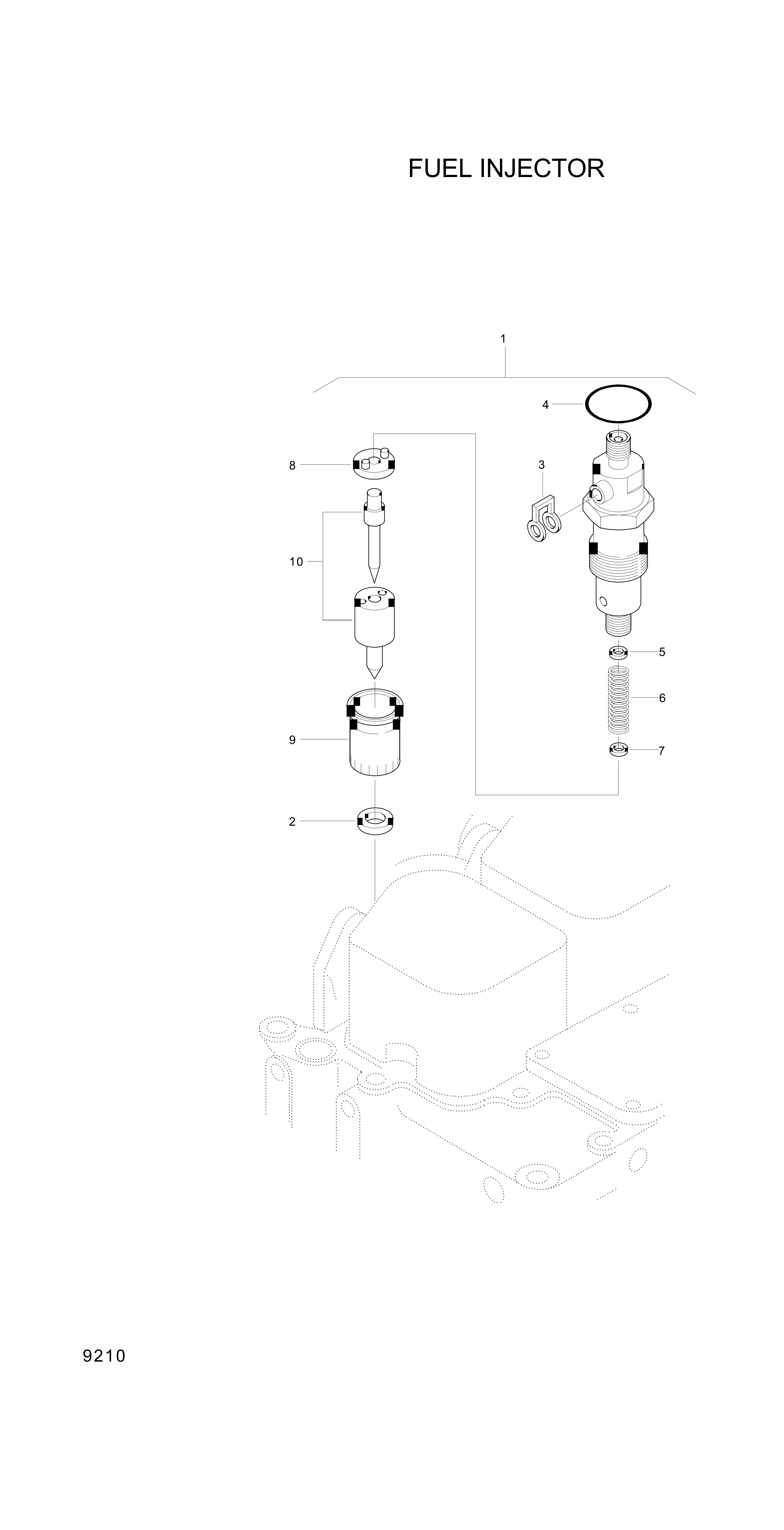 drawing for Hyundai Construction Equipment YUBP-07054 - NOZZLE-INJ (figure 1)