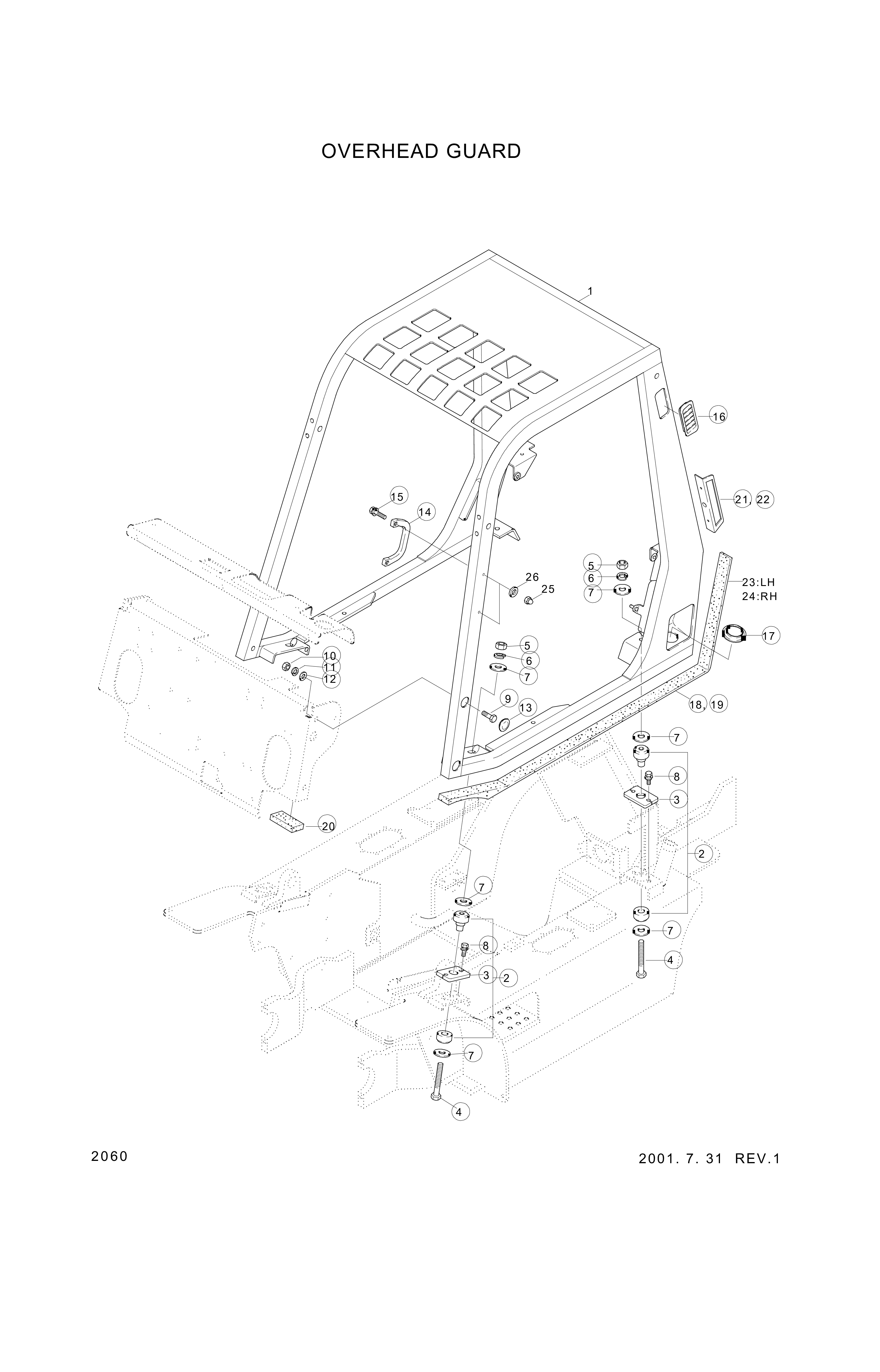 drawing for Hyundai Construction Equipment S295-060006 - NUT-CAP (figure 1)