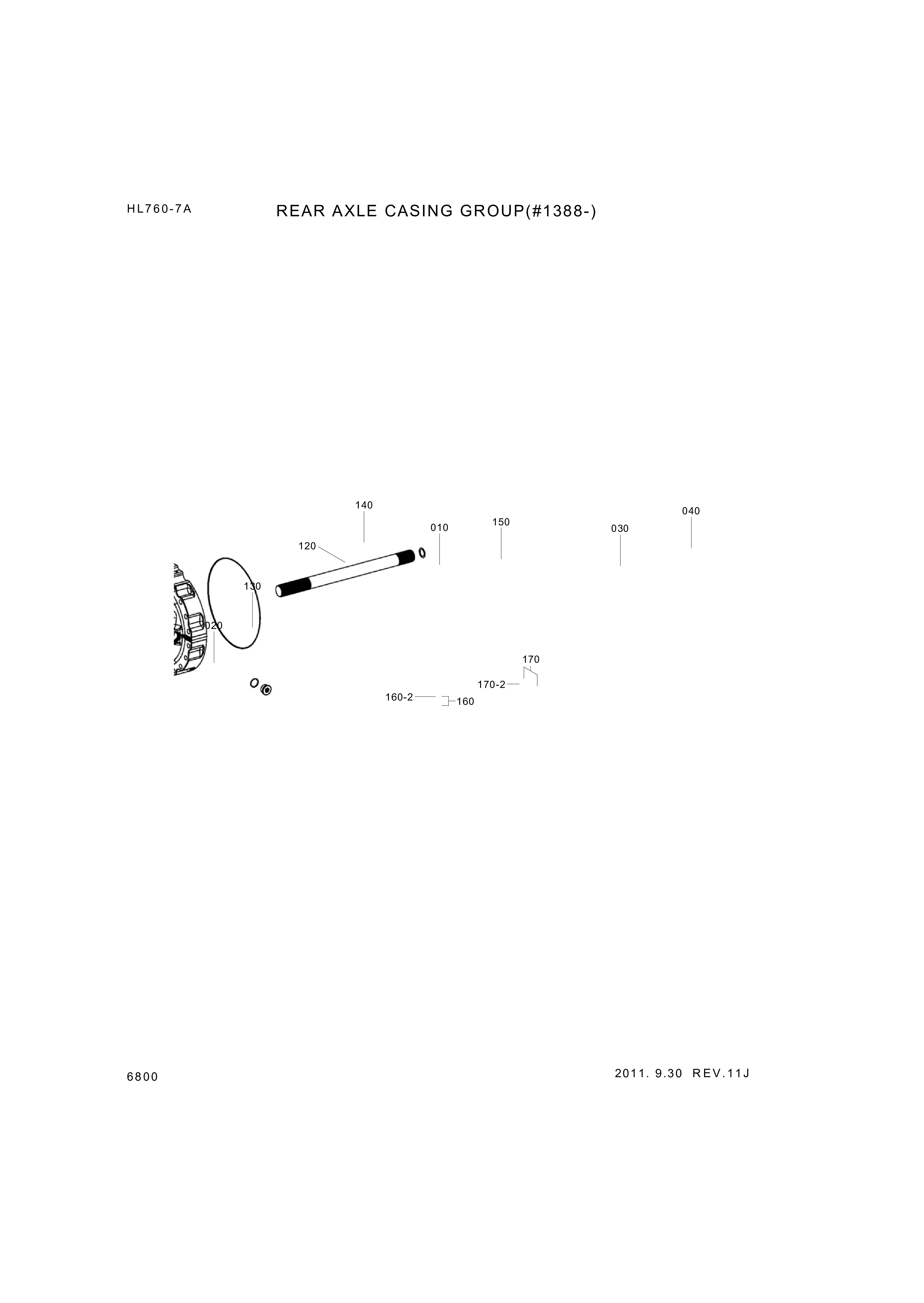drawing for Hyundai Construction Equipment ZGAQ-03929 - CASE-AXLE RR (figure 1)