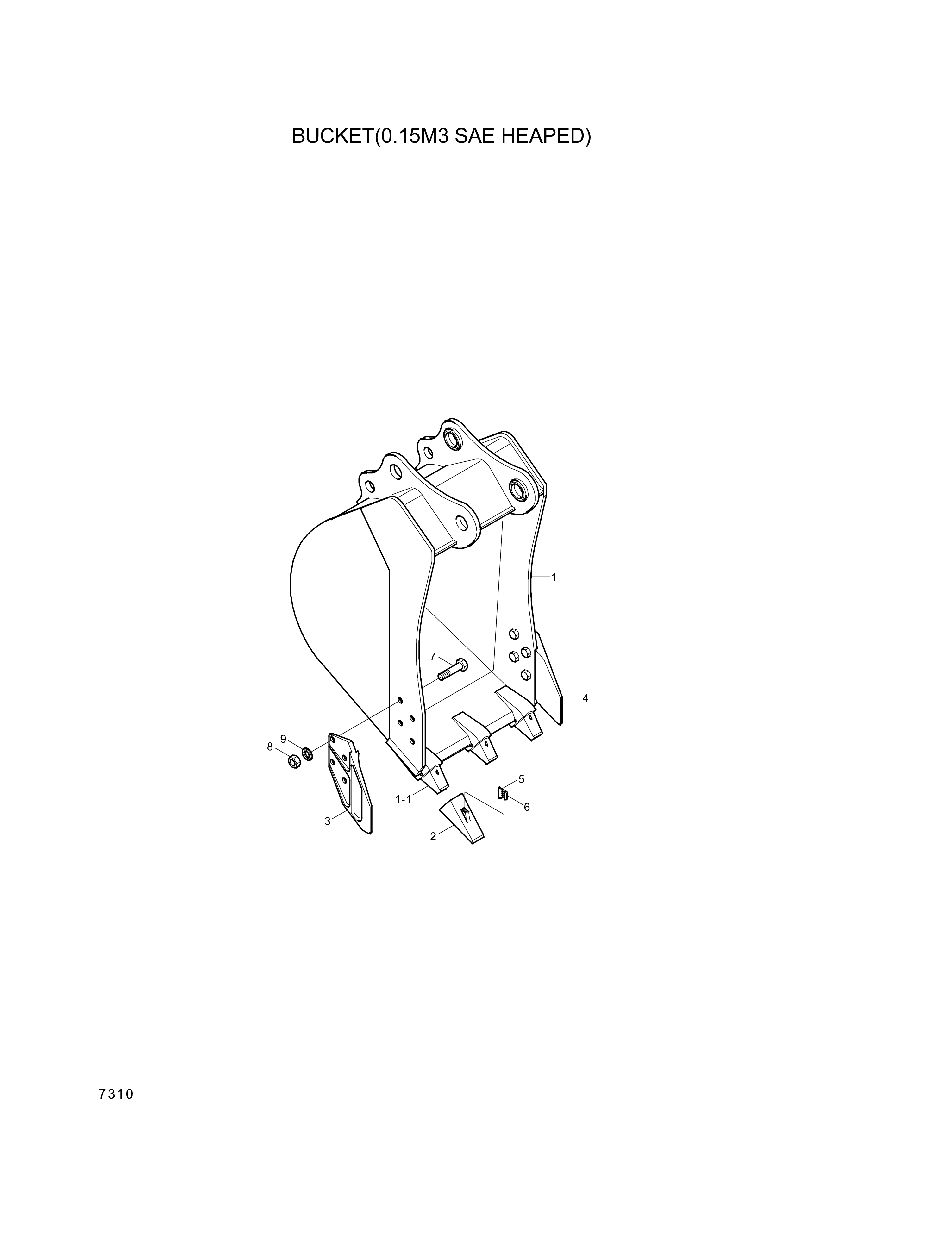 drawing for Hyundai Construction Equipment 61EE-01260 - SIDECUTTER-LH