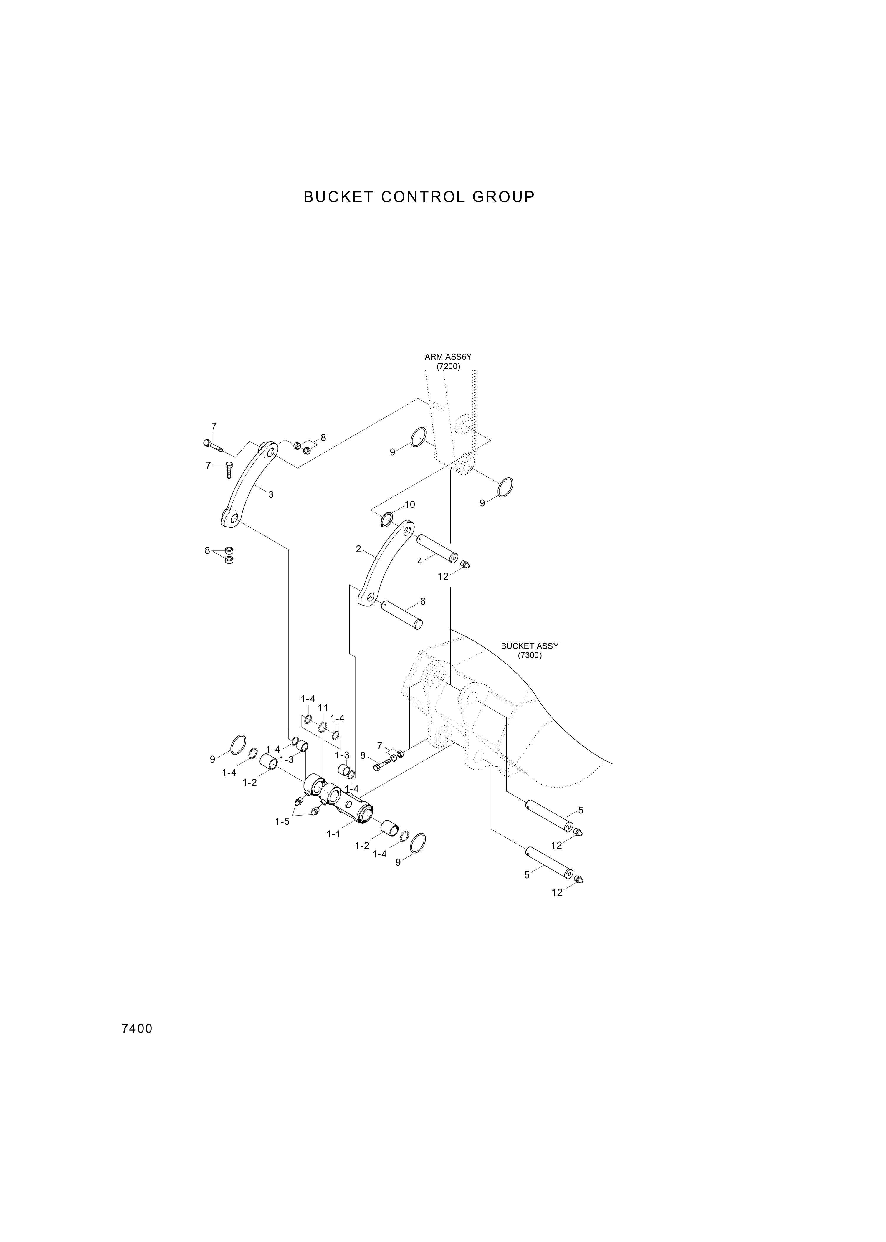 drawing for Hyundai Construction Equipment 61EN-15310 - BUSHING-PIN