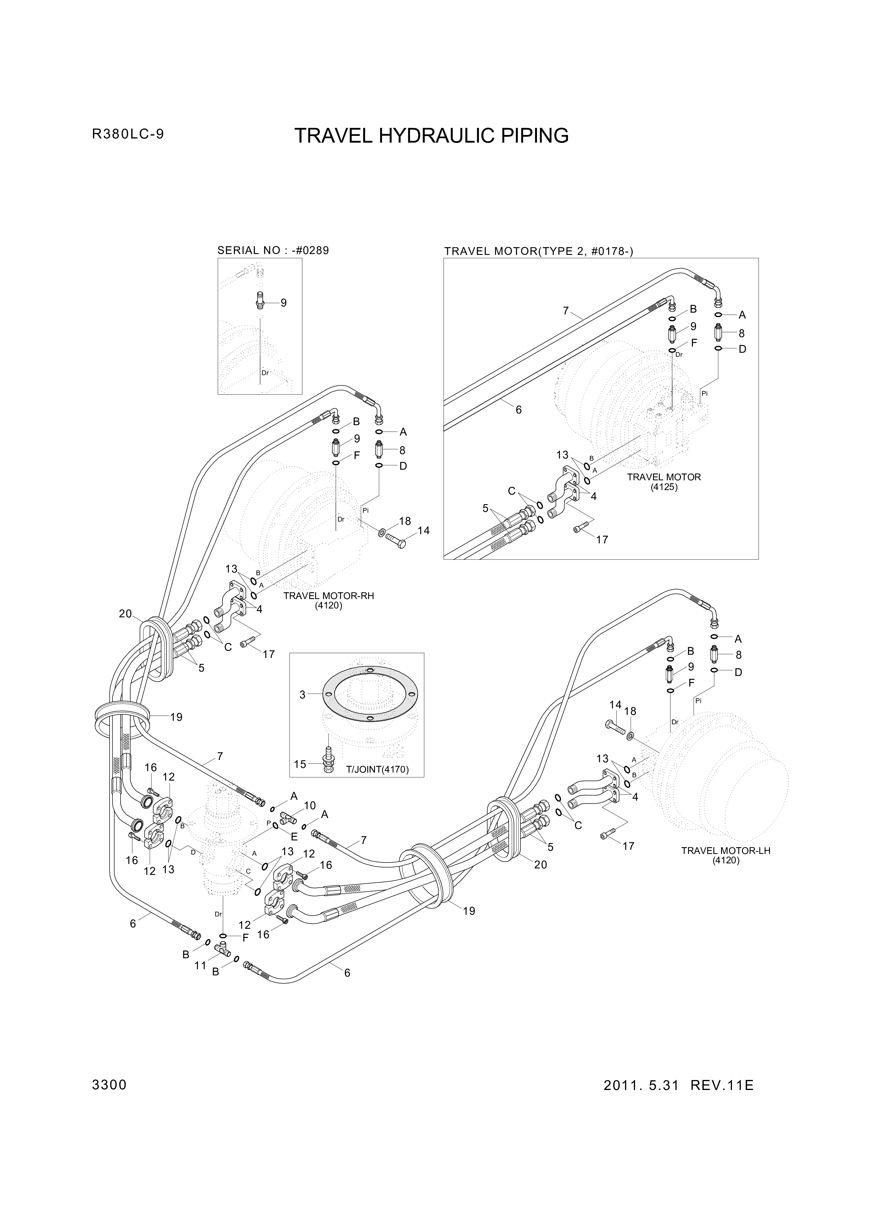 drawing for Hyundai Construction Equipment P980-167351 - HOSE ASSY-ORFS&FLG
