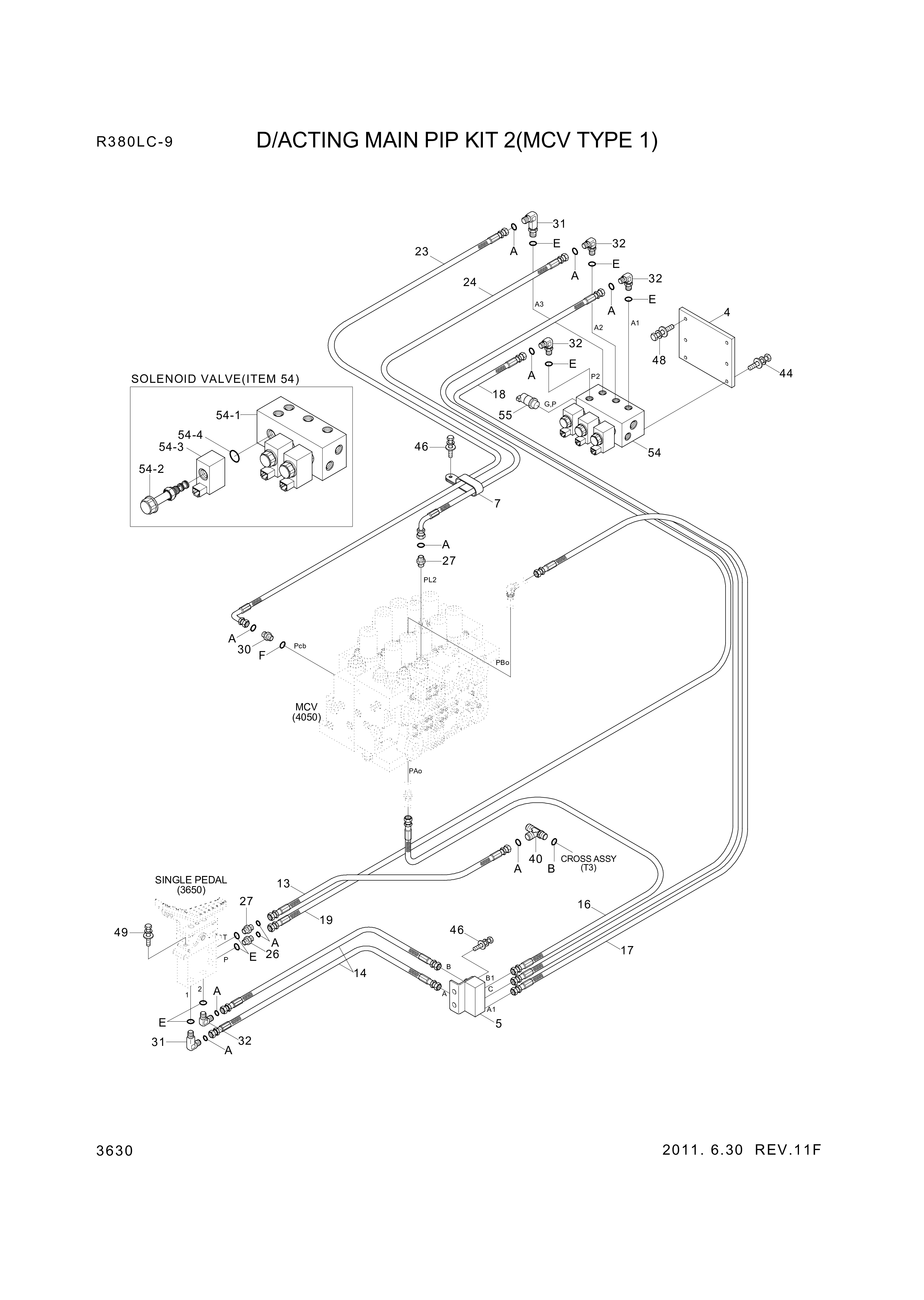 drawing for Hyundai Construction Equipment P930-042055 - HOSE ASSY-ORFS&THD (figure 4)