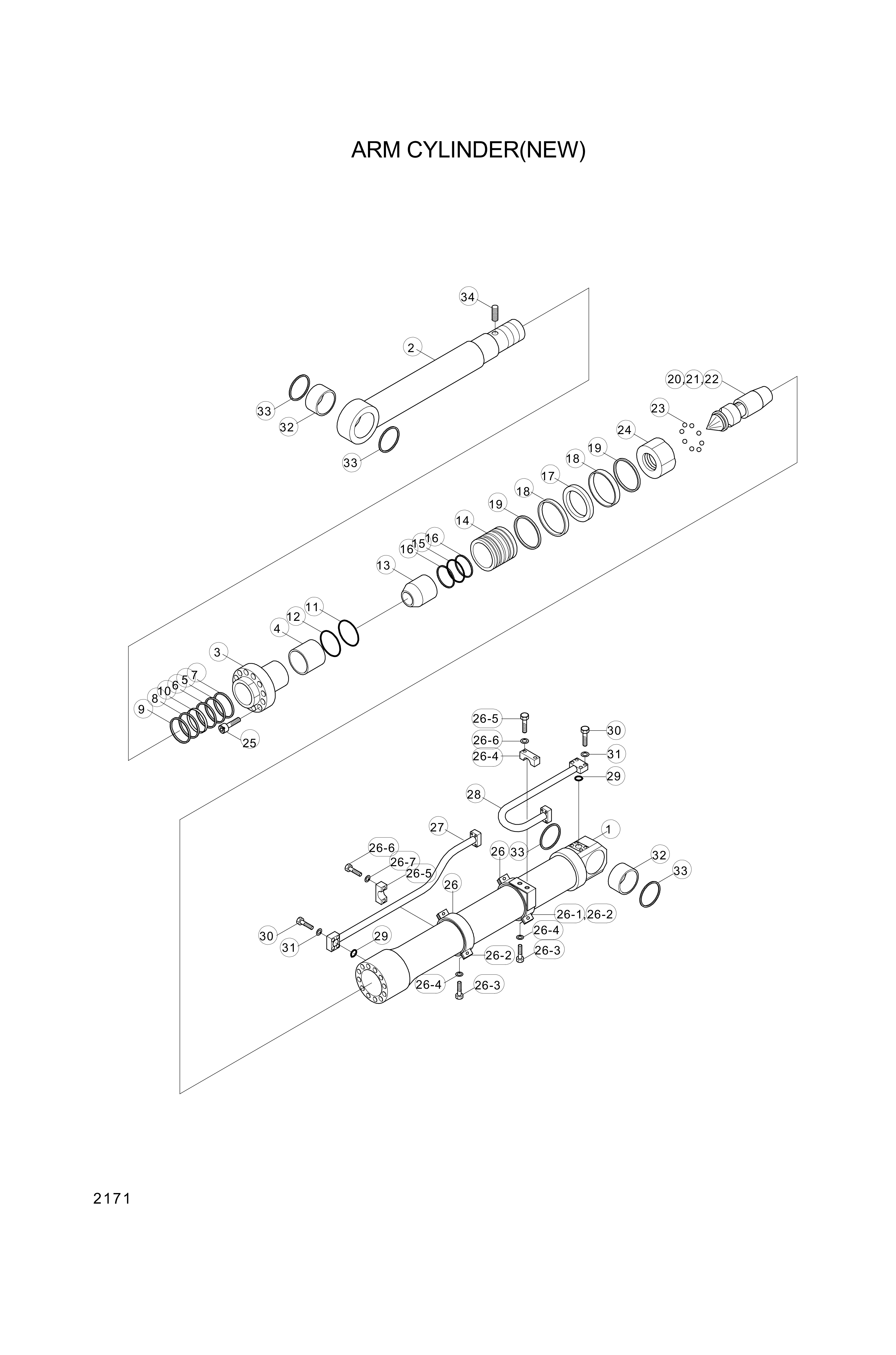drawing for Hyundai Construction Equipment 159-27 - PIPE ASSY-R (figure 2)
