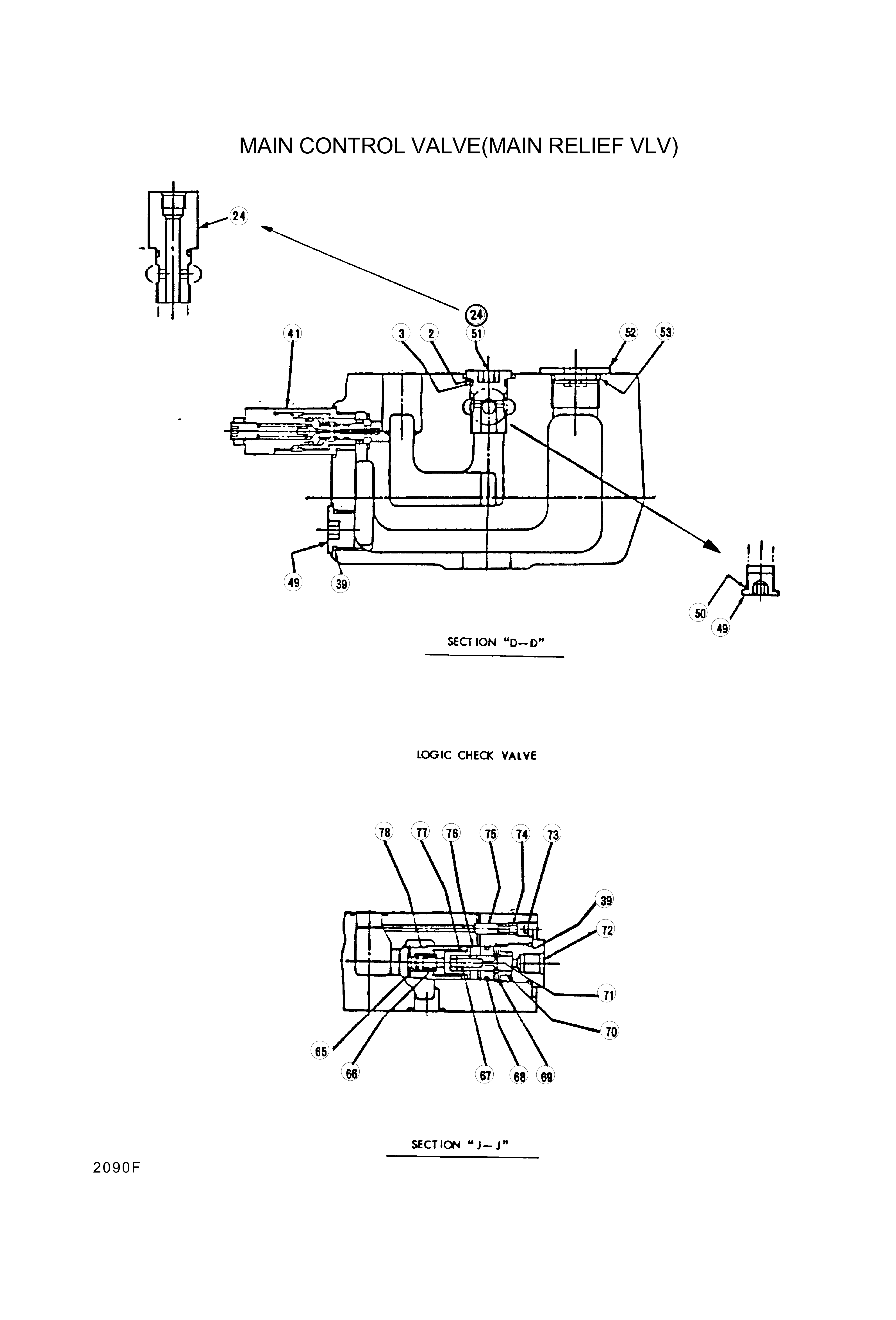 drawing for Hyundai Construction Equipment 3537-171-320K90 - MAIN RELIEF VALVE (figure 3)