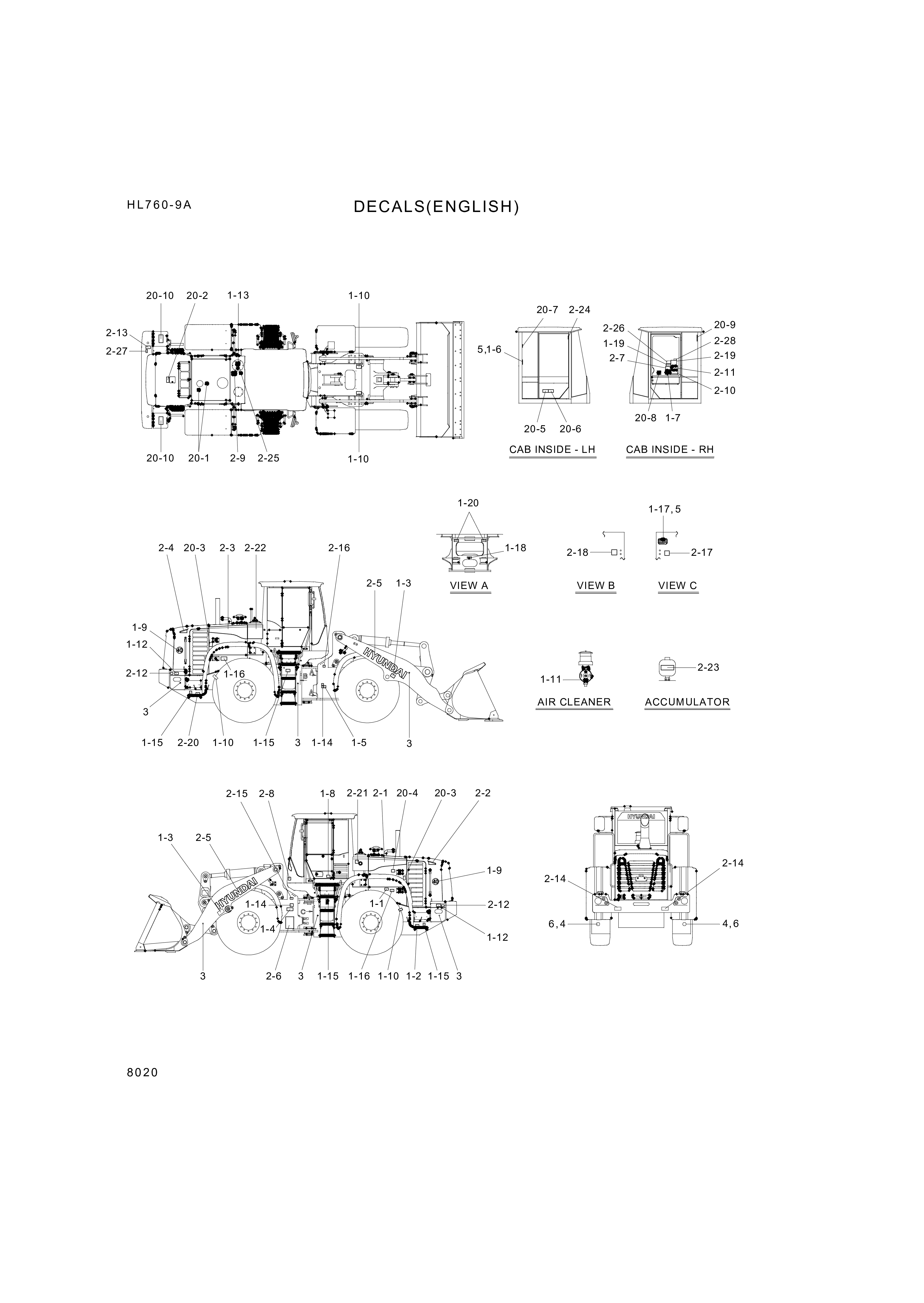 drawing for Hyundai Construction Equipment 91E1-23670 - DECAL-NOISE (figure 2)