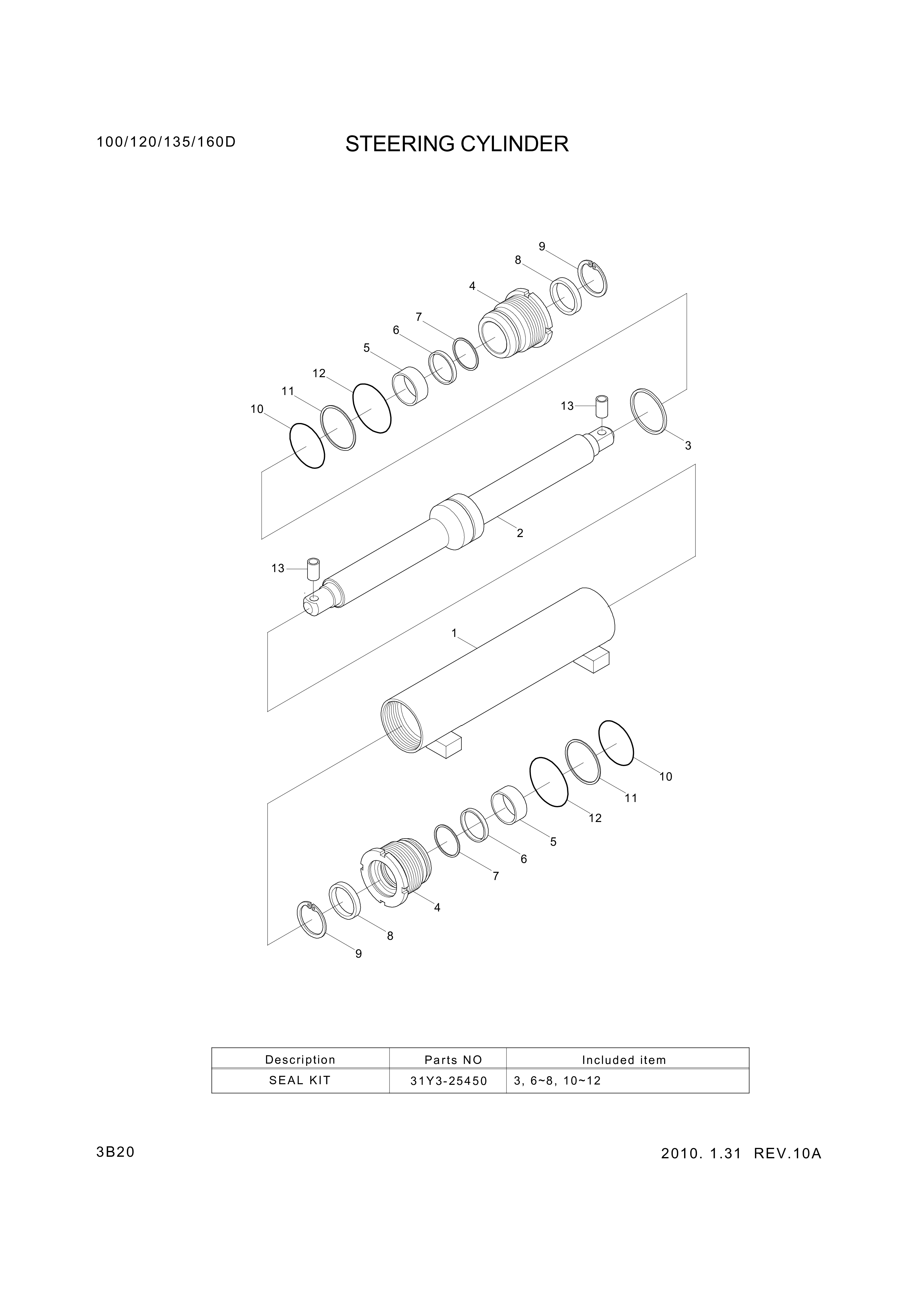 drawing for Hyundai Construction Equipment S731-065040 - BUSHING-DU