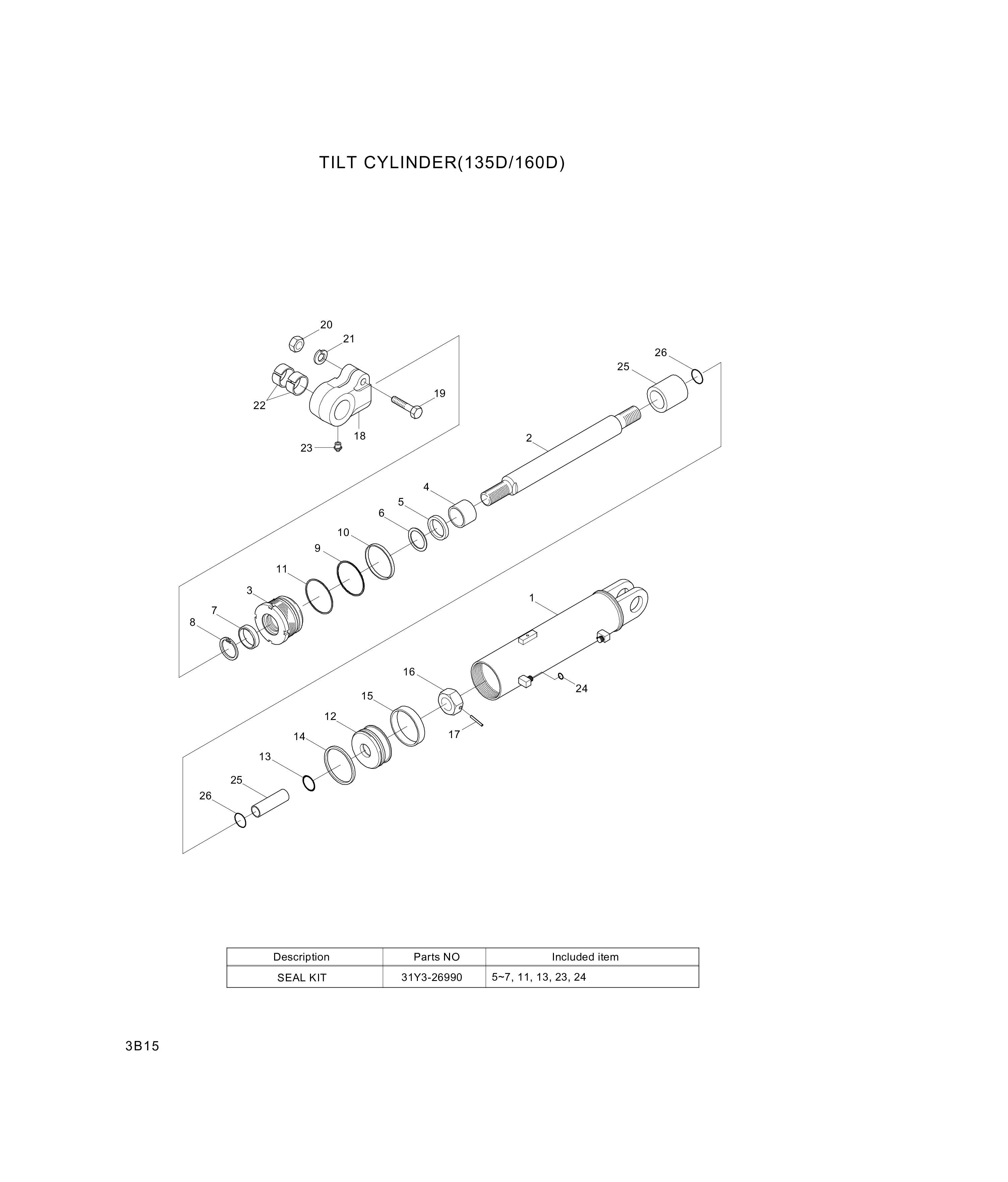 drawing for Hyundai Construction Equipment S731-065040 - BUSHING-DU