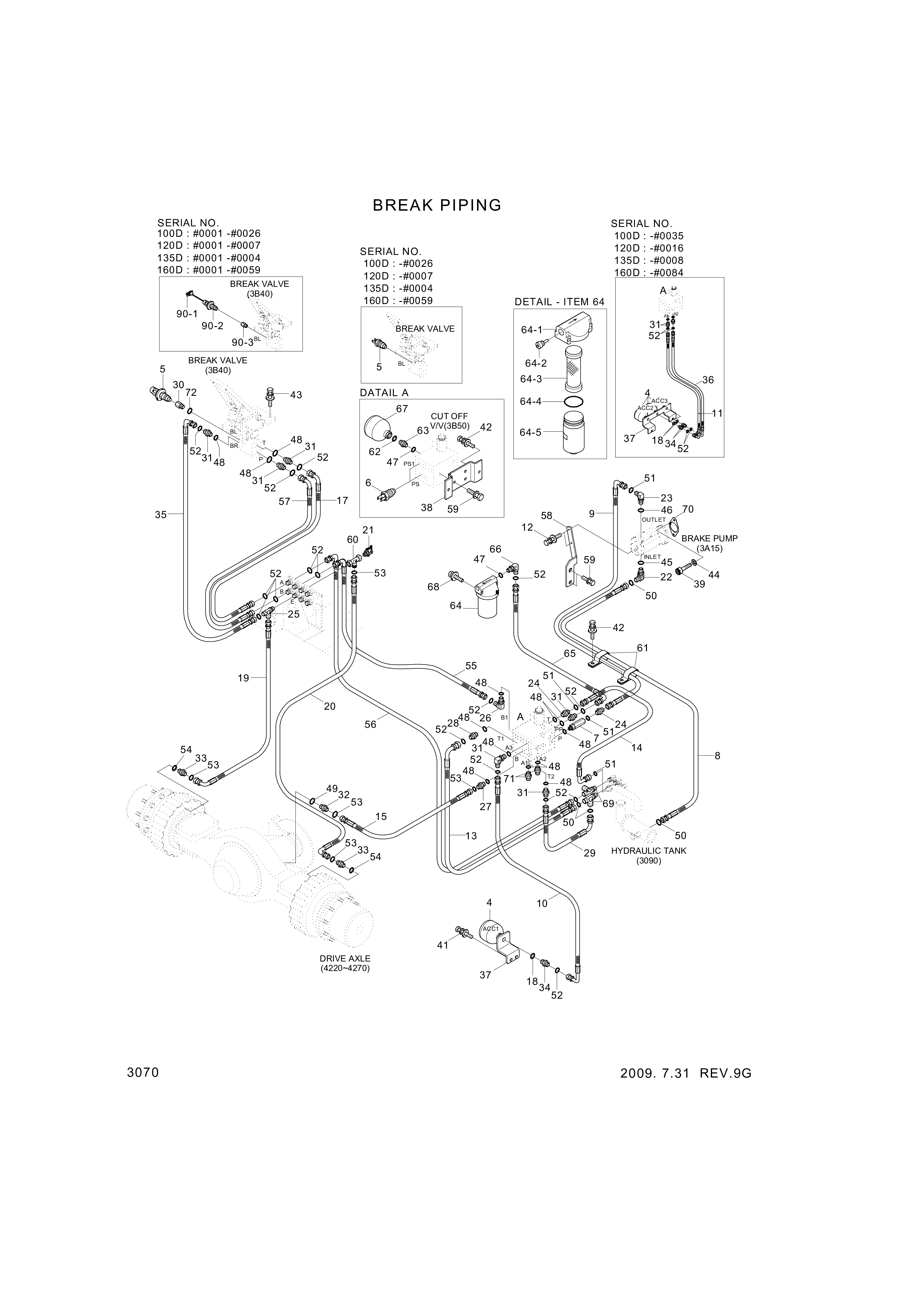 drawing for Hyundai Construction Equipment P930-062015 - HOSE ASSY-ORFS&THD