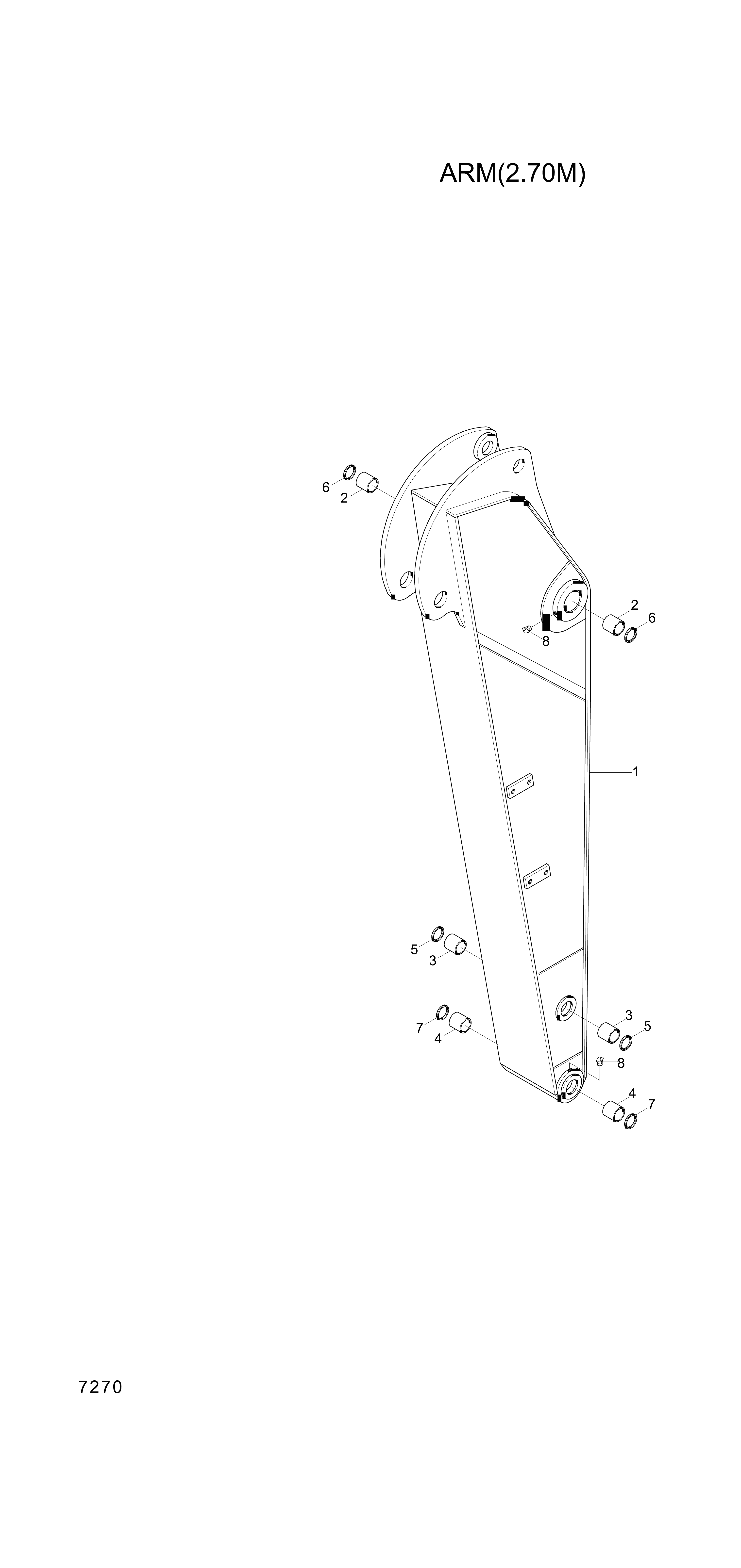 drawing for Hyundai Construction Equipment 61EN-17110 - BUSHING-PIN