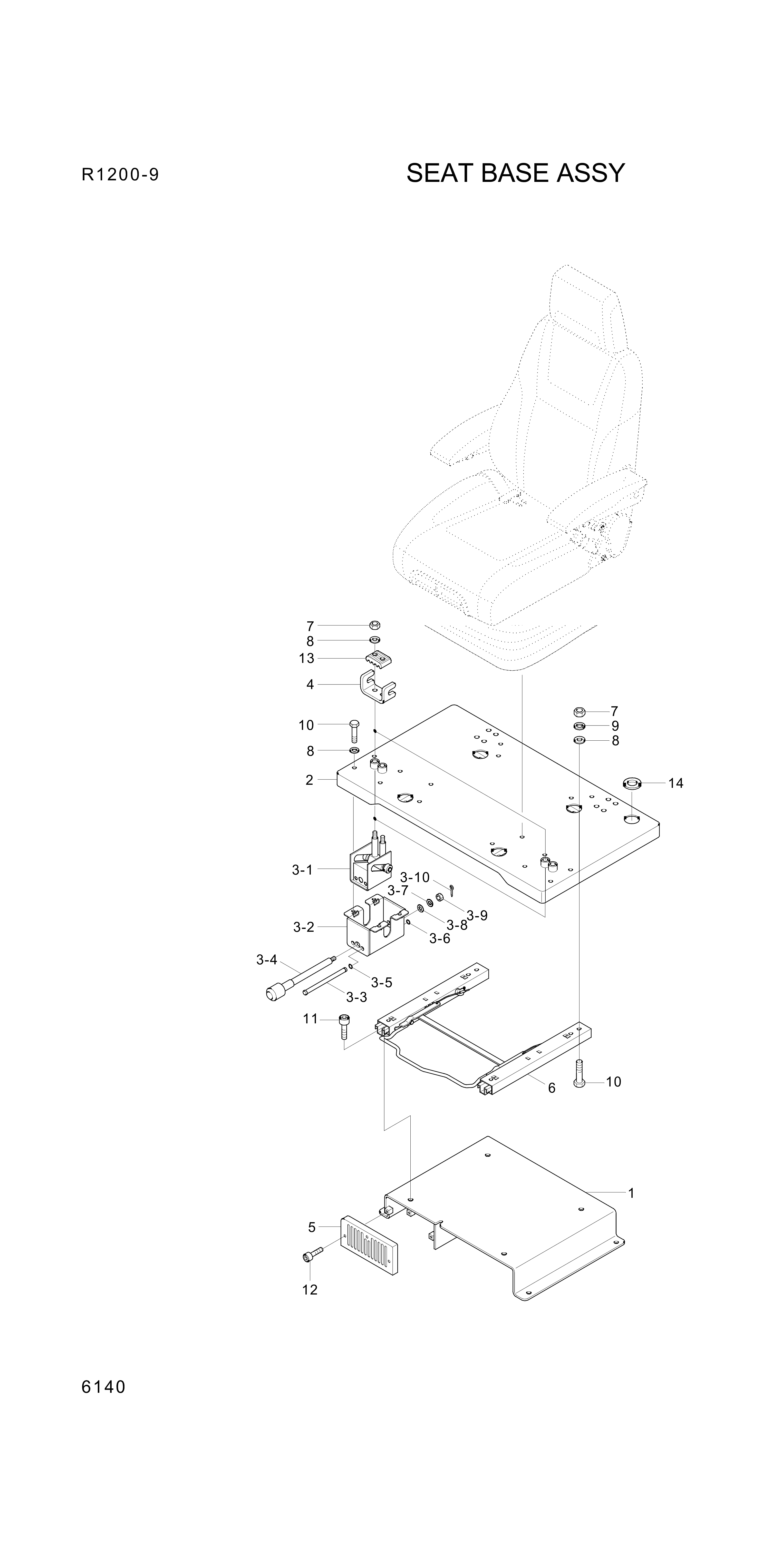 drawing for Hyundai Construction Equipment S225-10000B - NUT-HEX SLOT (figure 3)