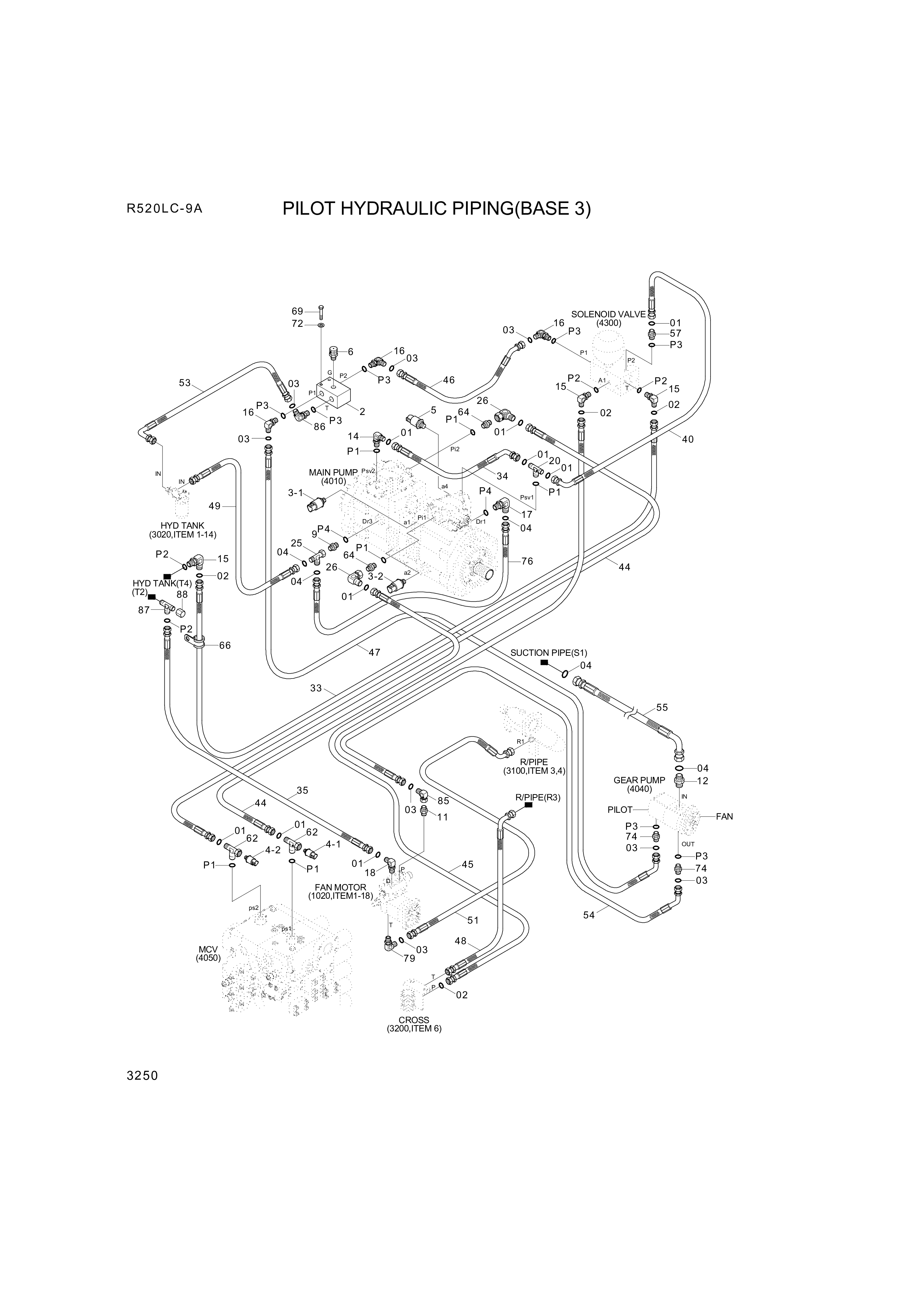 drawing for Hyundai Construction Equipment P930-122041 - HOSE ASSY-ORFS&THD