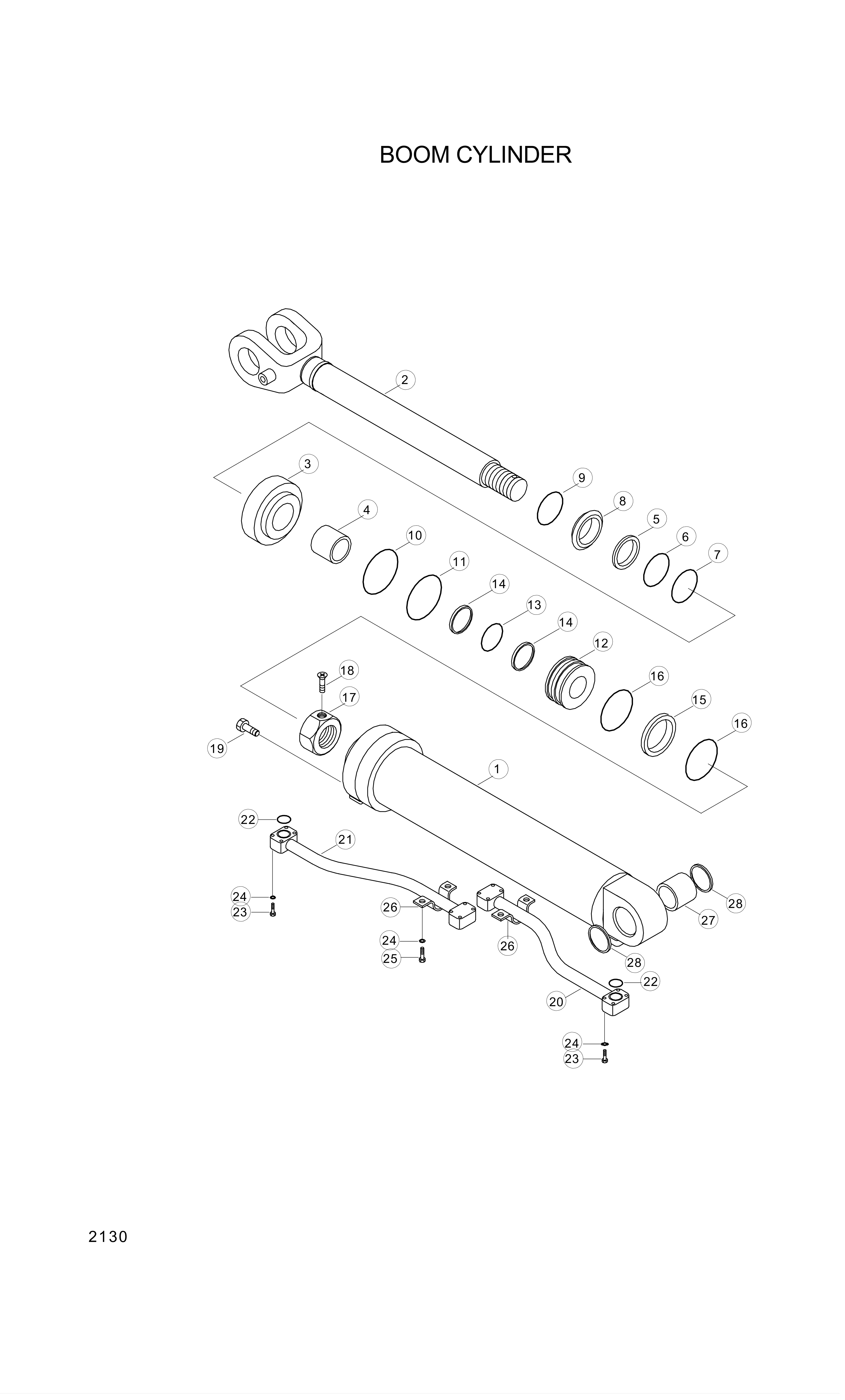drawing for Hyundai Construction Equipment 333-12 - Piston
