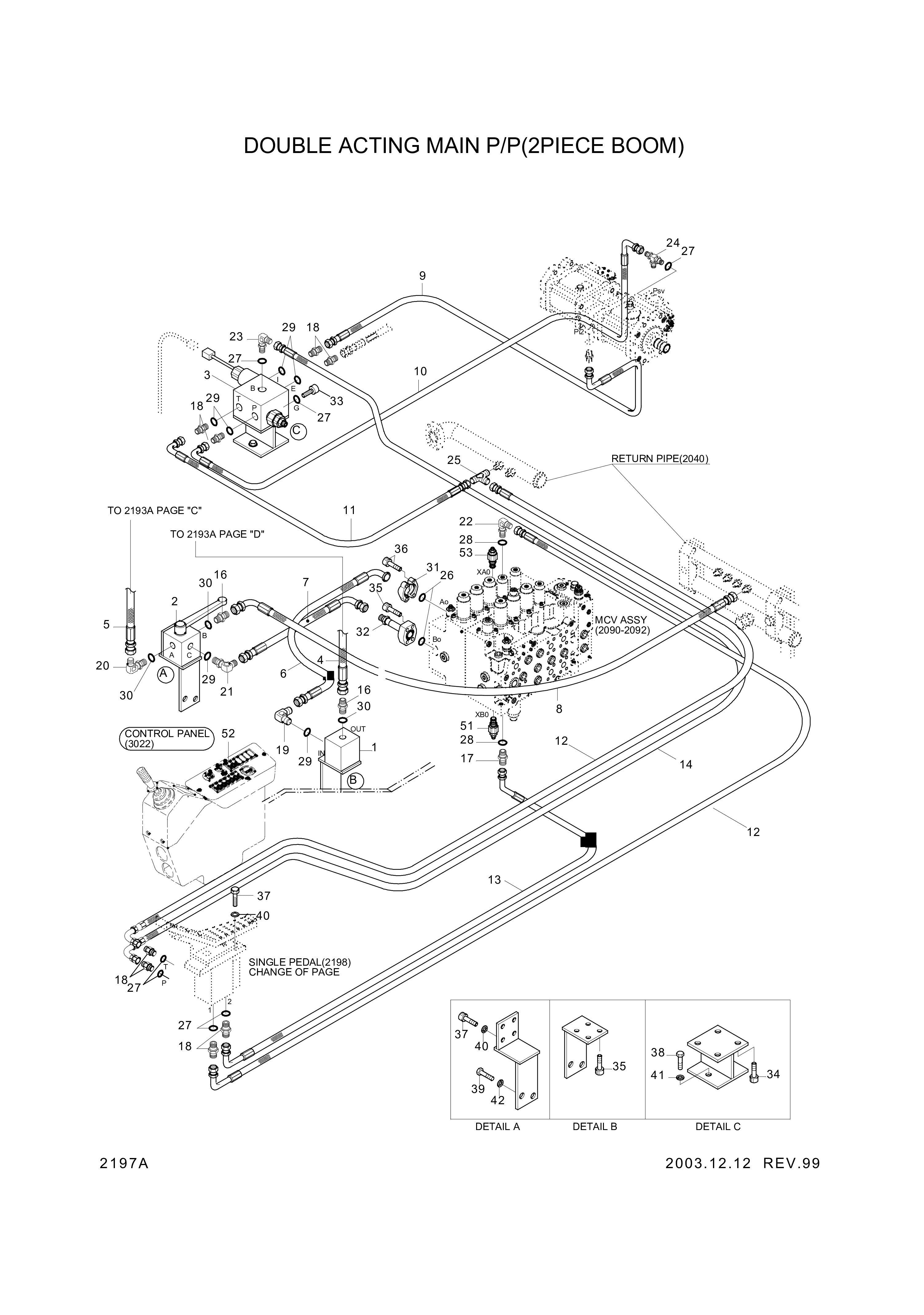drawing for Hyundai Construction Equipment P633-207343 - Hose Assy-Thd Flg (figure 1)