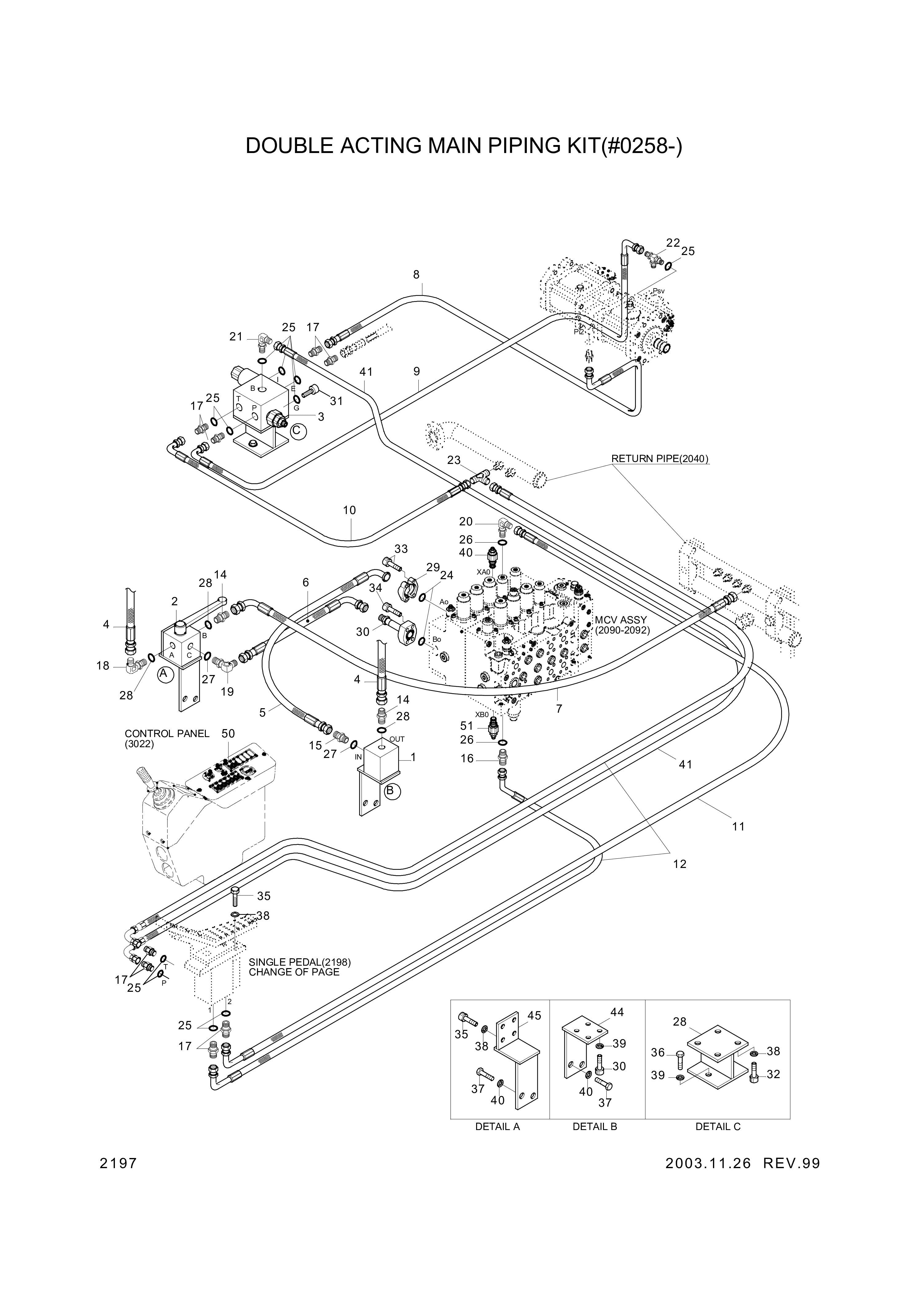 drawing for Hyundai Construction Equipment P623-204030 - HOSE ASSY-THD (figure 1)