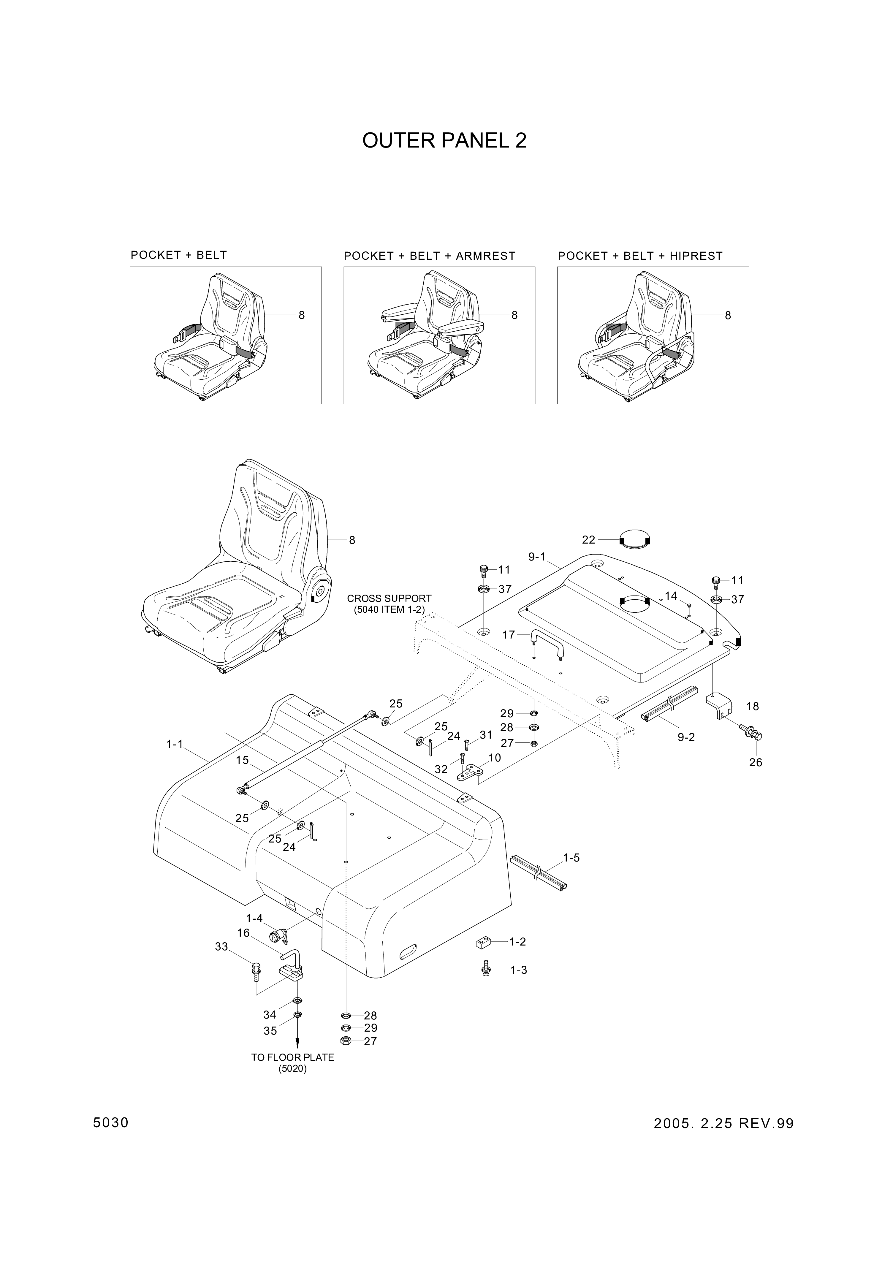 drawing for Hyundai Construction Equipment S141-060302 - BOLT-FLAT (figure 2)