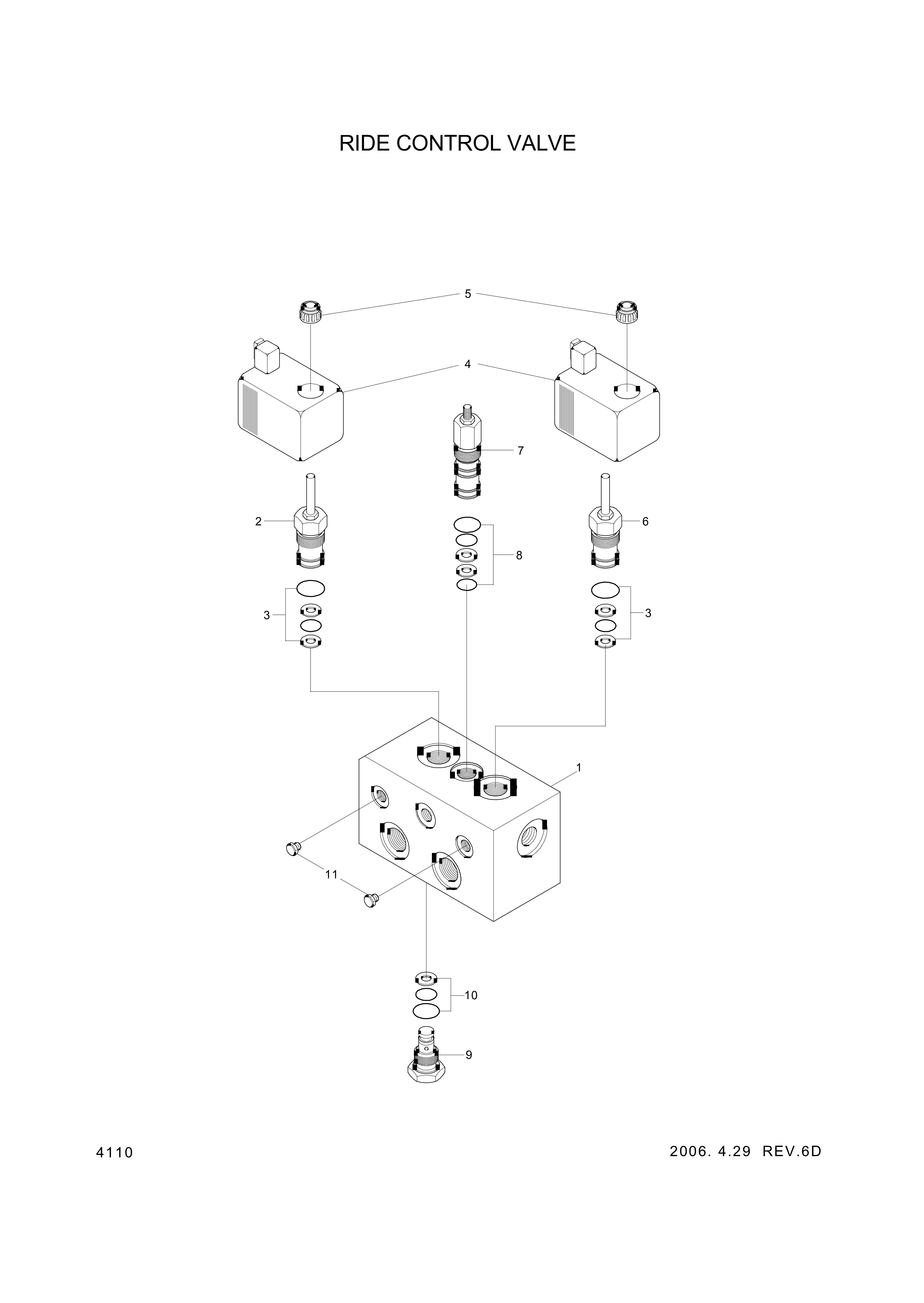 drawing for Hyundai Construction Equipment XKAL-00041 - VALVE-REDUCING (figure 2)
