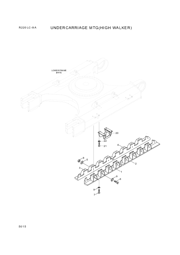drawing for Hyundai Construction Equipment 81N6-30541GG - GUARD-TRACK RH B (figure 1)