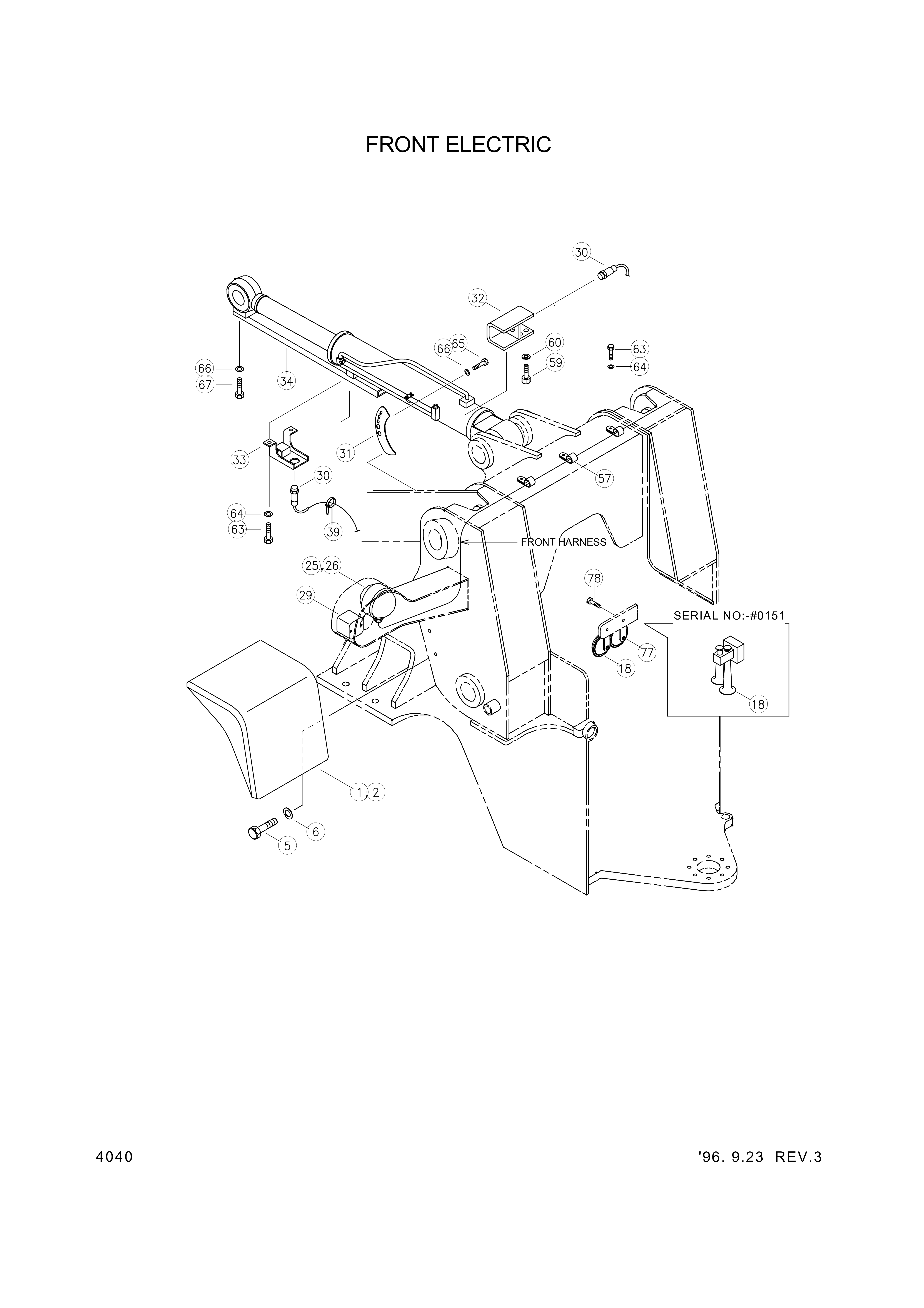 drawing for Hyundai Construction Equipment 74L4-20011 - FENDER-FR LH