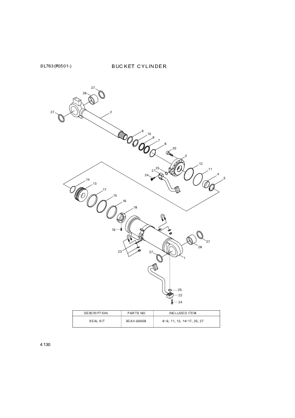 drawing for Hyundai Construction Equipment XCAV-00053 - PIPE ASSY-RD (figure 2)